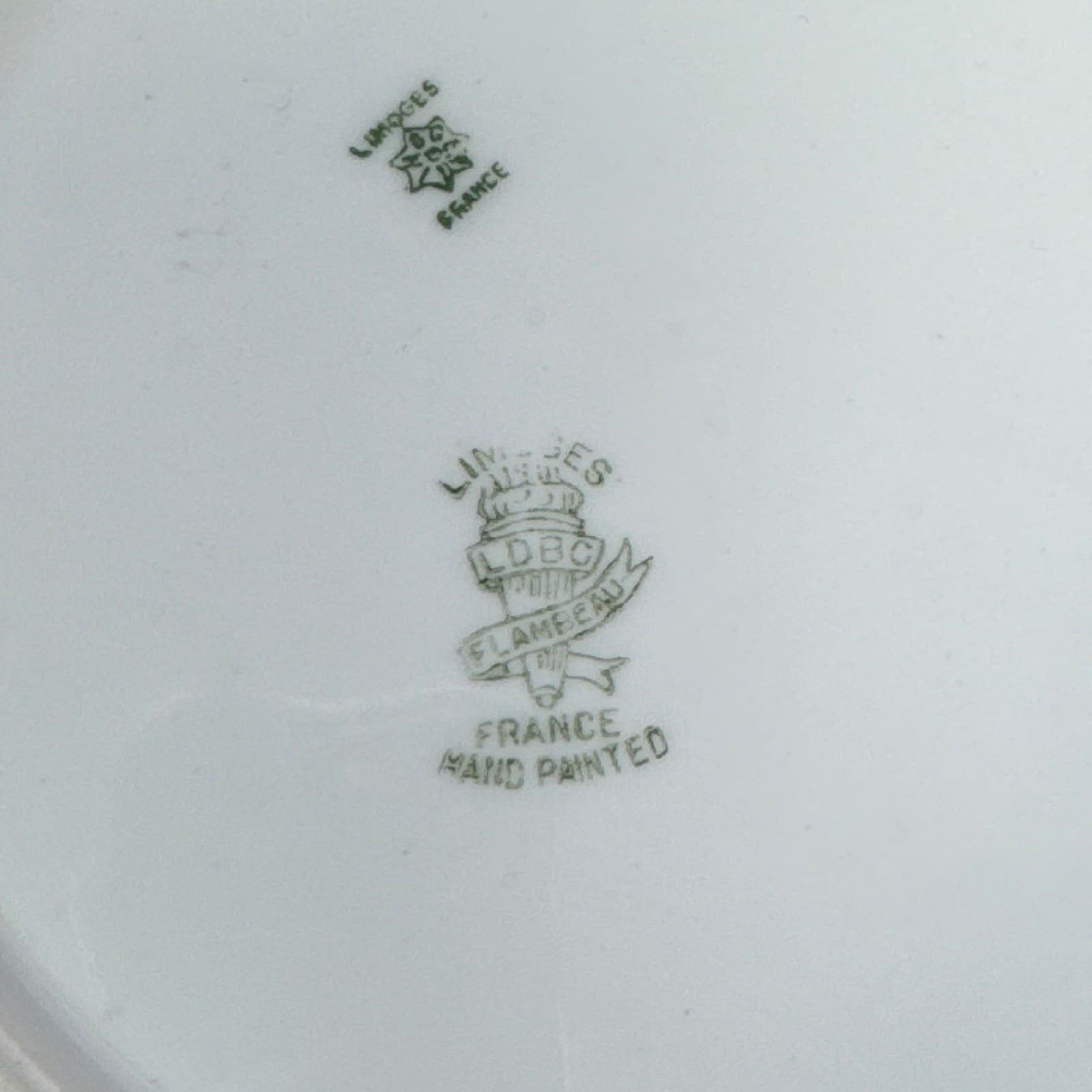 Antique LDBC Flambeau Limoges France Hand Painted Florals Plate Signed Bay - Thumbnail 7