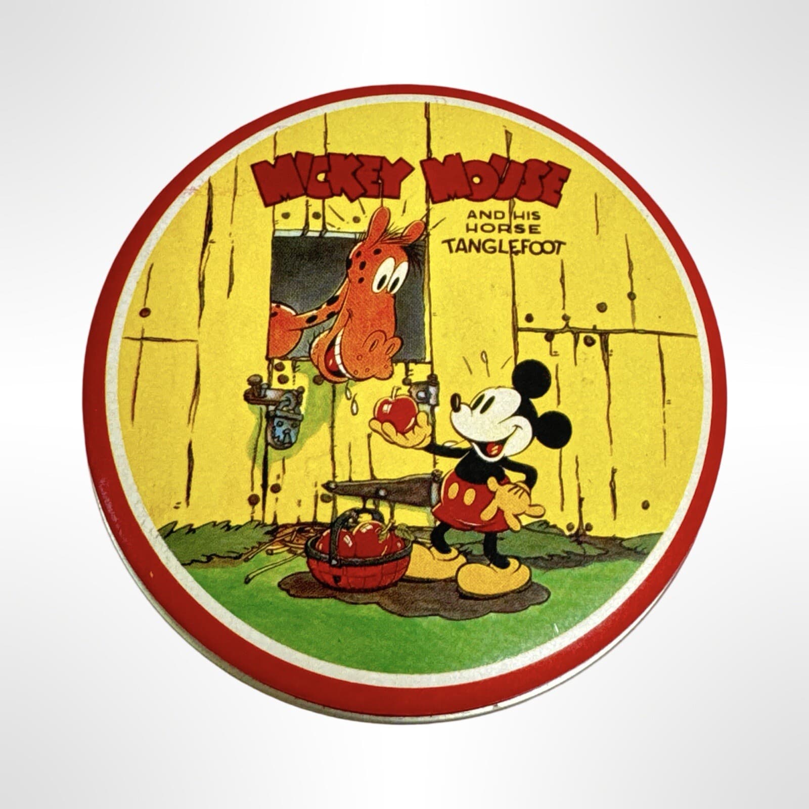 Disney's Mickey Mouse and His Horse Tanglefoot Small Tin Container Bristol Ware - Thumbnail 4