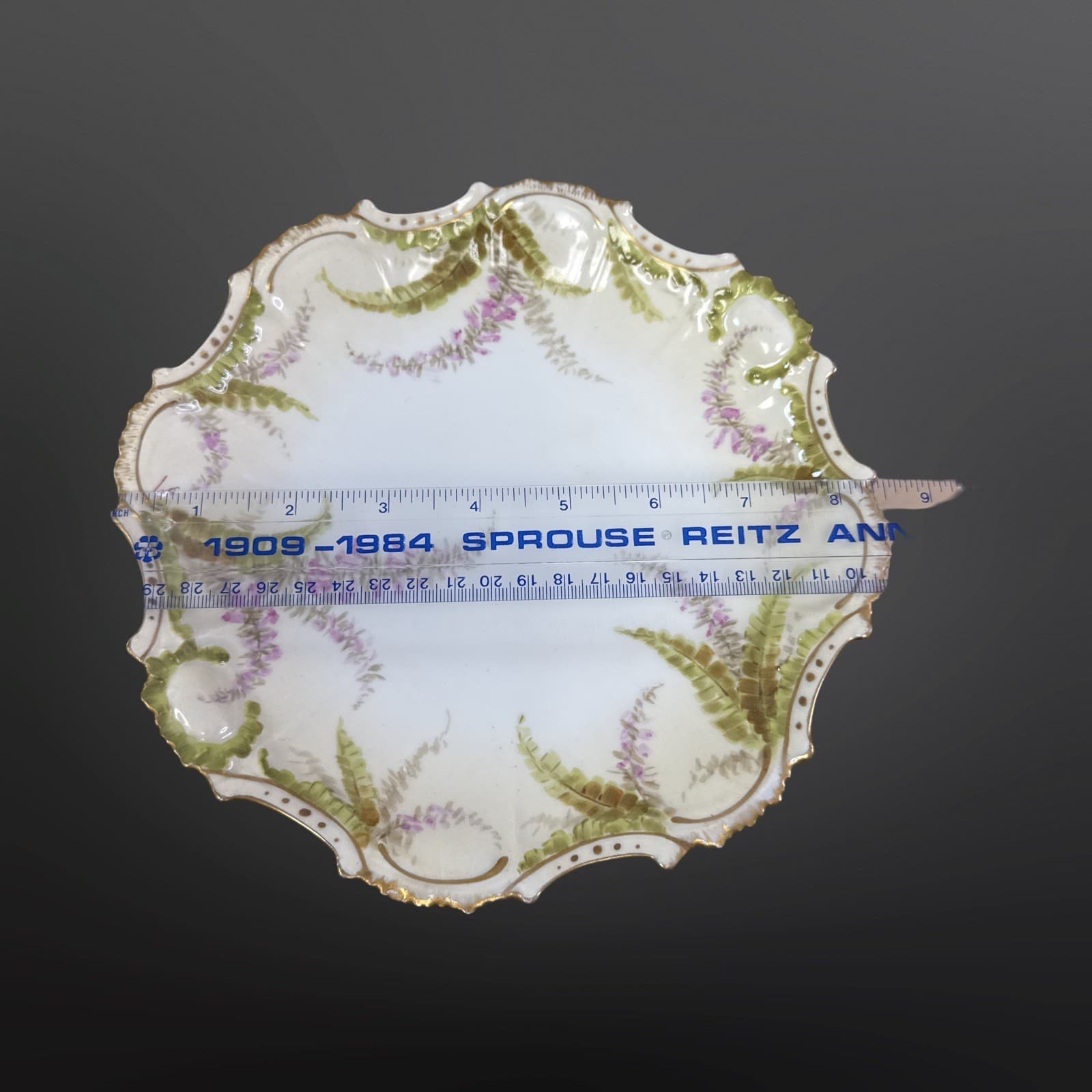 Antique LDBC Flambeau Limoges France Hand Painted Florals Plate Signed Bay - Thumbnail 8