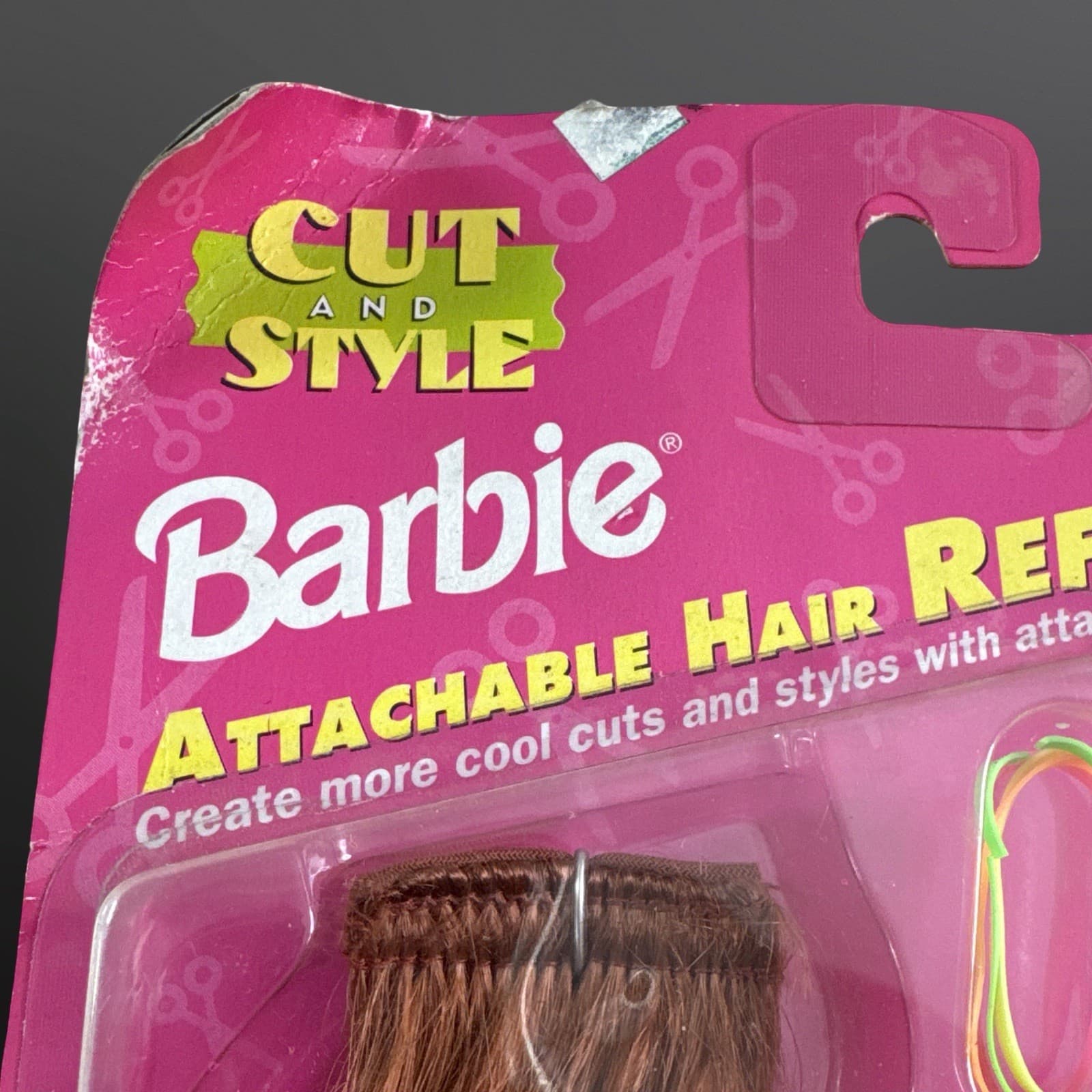 1994 Barbie Doll Cut & Style Attachable Hair Refill Auburn/ Red Head Hair Color - Thumbnail 4