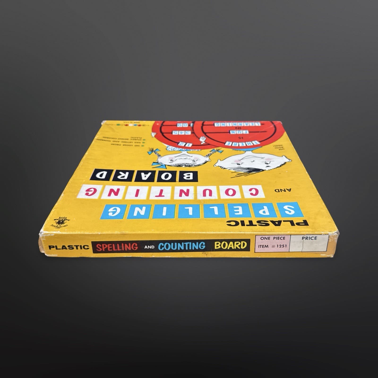 BAR-ZIM Spelling and Counting Board with Wooden Tiles Vintage Learning Toy Game - Thumbnail 6