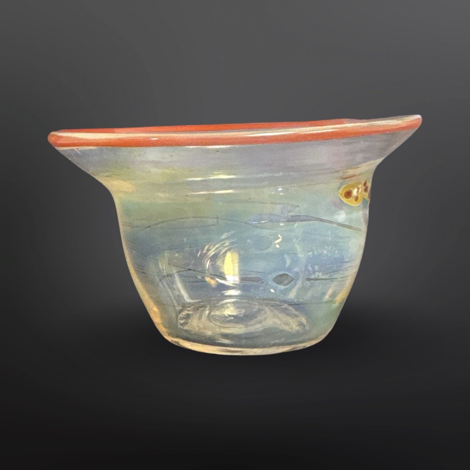 Handblown Glass Small Bowl Sea Turtle Otter Rotolante OT Glass Oregon - Thumbnail 2
