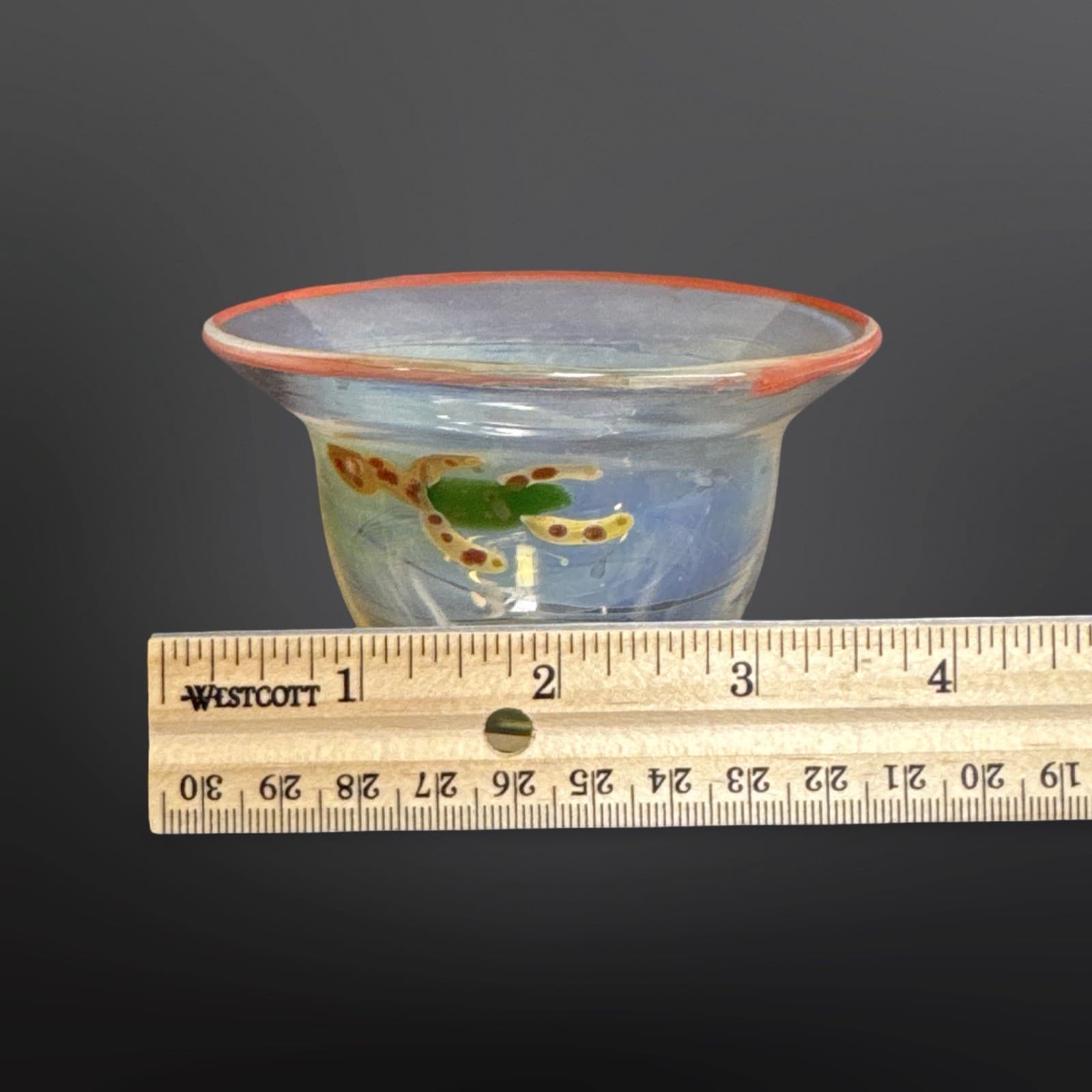 Handblown Glass Small Bowl Sea Turtle Otter Rotolante OT Glass Oregon - Thumbnail 8