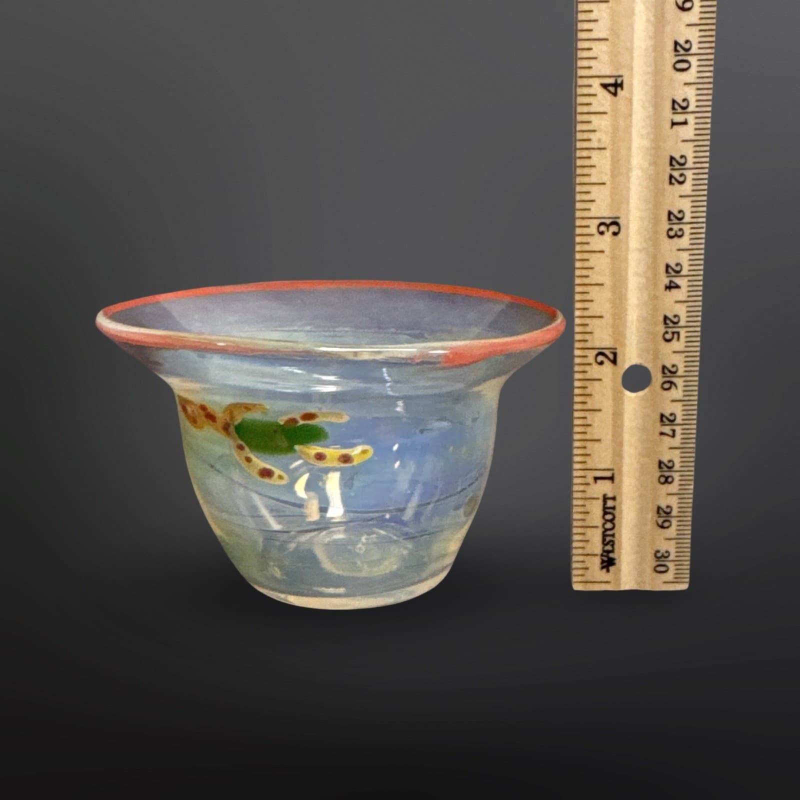 Handblown Glass Small Bowl Sea Turtle Otter Rotolante OT Glass Oregon - Thumbnail 9