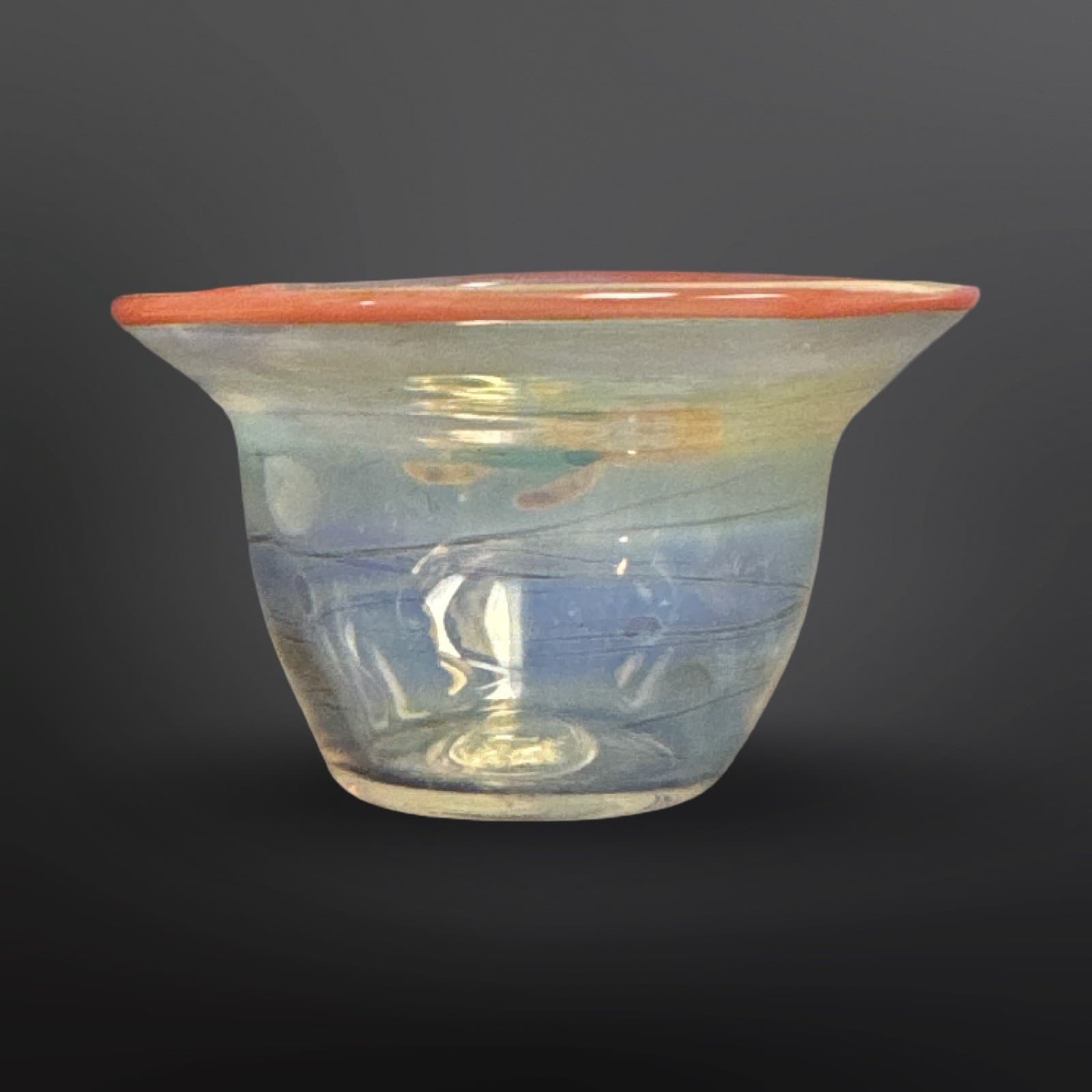 Handblown Glass Small Bowl Sea Turtle Otter Rotolante OT Glass Oregon - Thumbnail 3