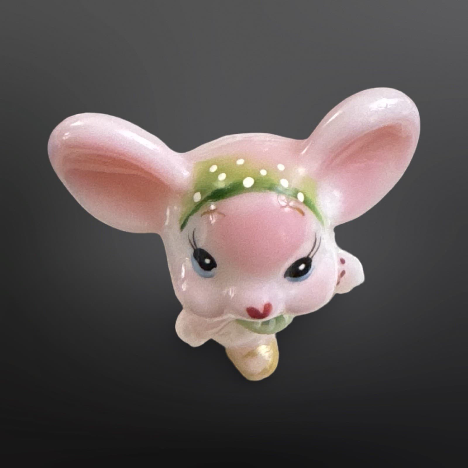 Fenton Glass Hand Painted Rosalene Mouse Figurine Signed S. Stephens - Thumbnail 5