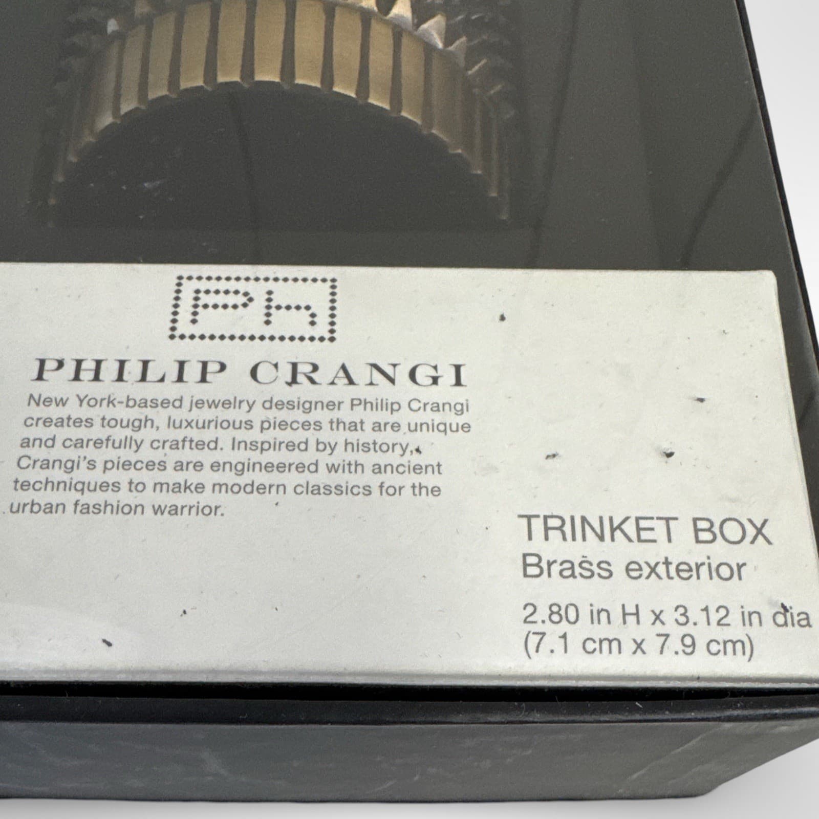 Philip Crangi 3” Trinket Box Spiked Brass Modern Brutalist Target Exclusive - Thumbnail 4