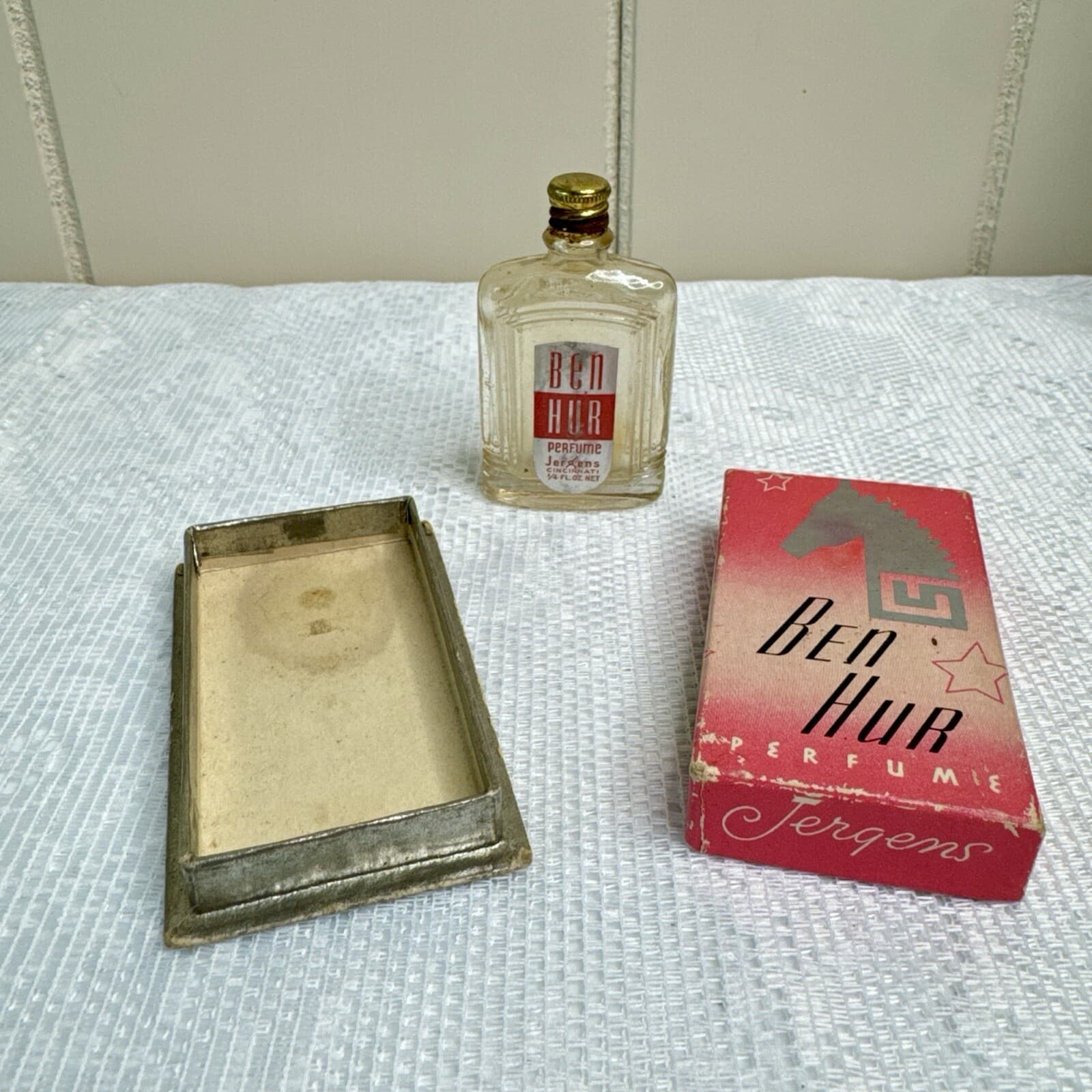 Vintage Ben Hur Perfume Bottle In Pink Horse Head Box RARE - Thumbnail 2