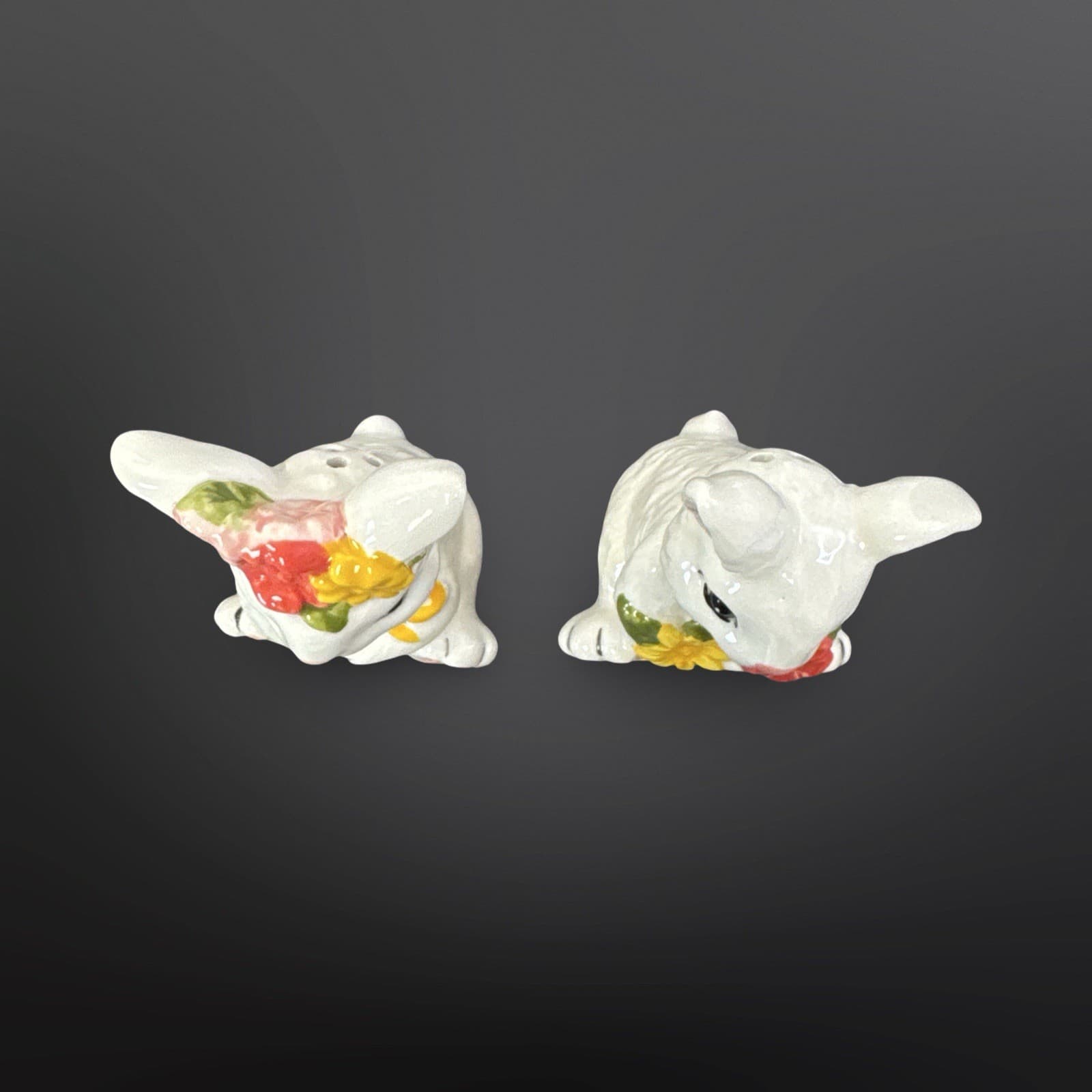 Blue Sky Clayworks Blossom Valley Boy Girl Bunny Salt & Pepper Shakers Set RARE - Thumbnail 7