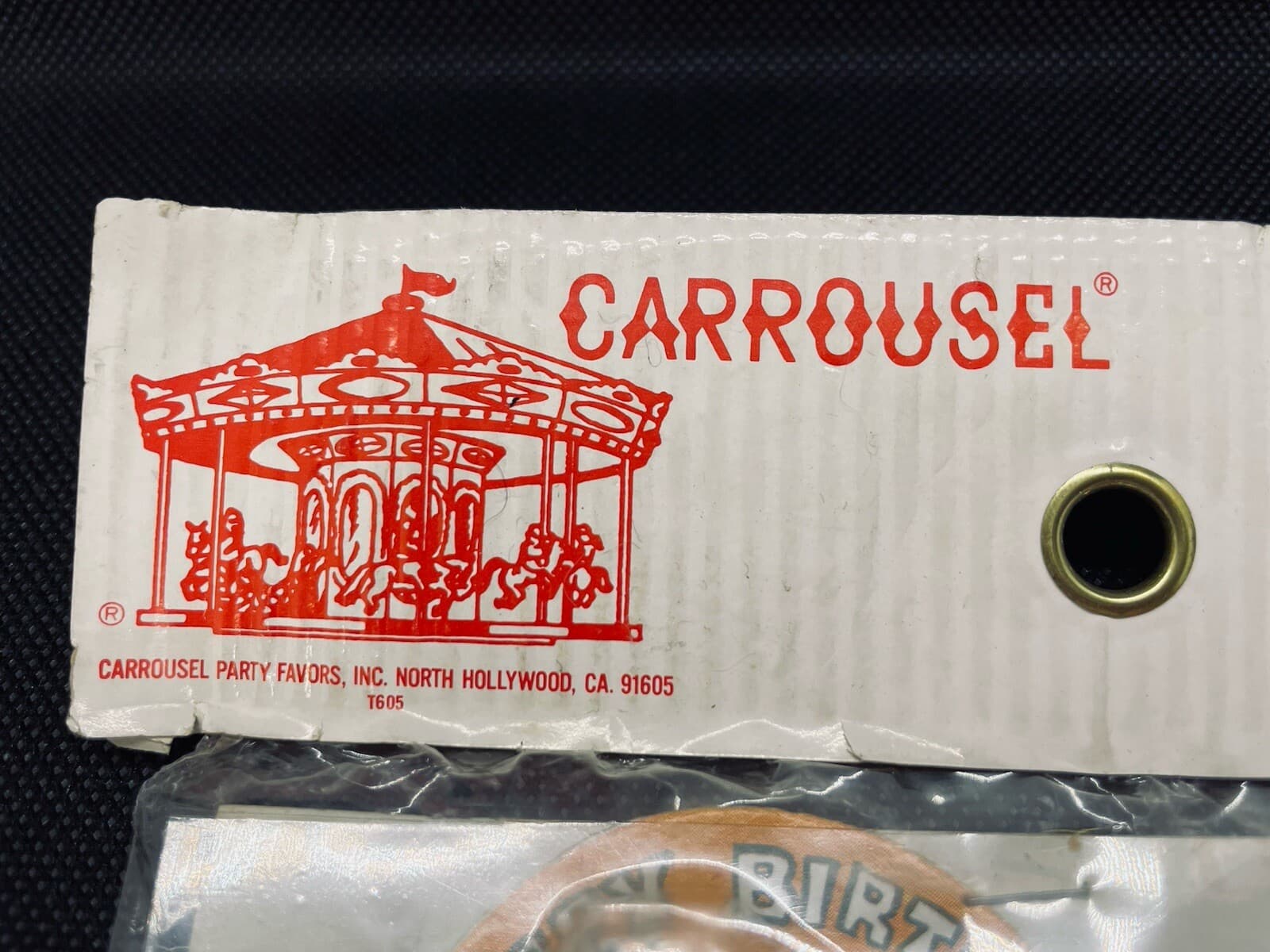 Vintage 3-D Birthday Buttons Carrousel Brand NIP Kitschy Birthday Decor - Thumbnail 4
