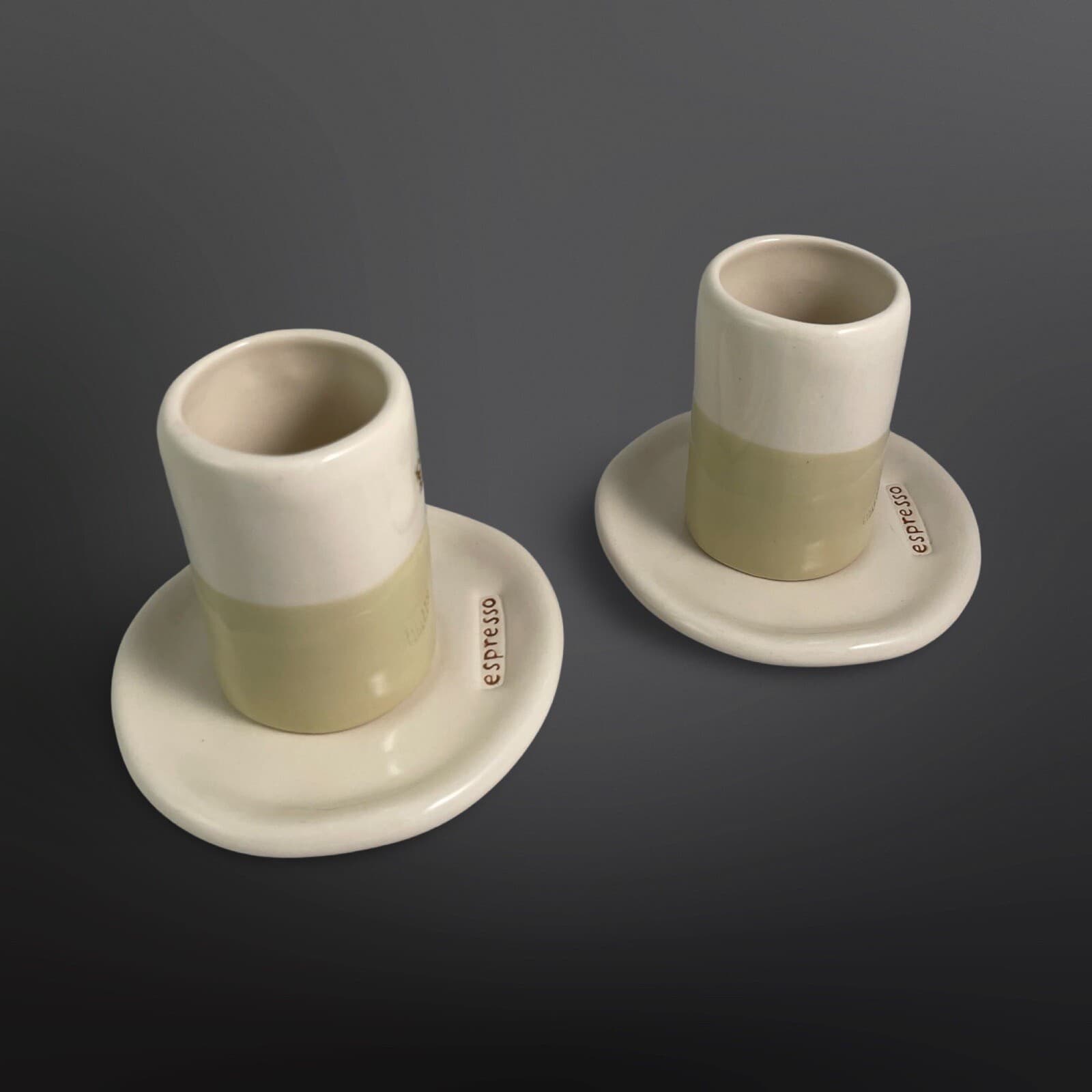 Set of 2 STARBUCKS 2009 Hand-painted Autumn Tree of Life Espresso Cups & Saucers - Thumbnail 4