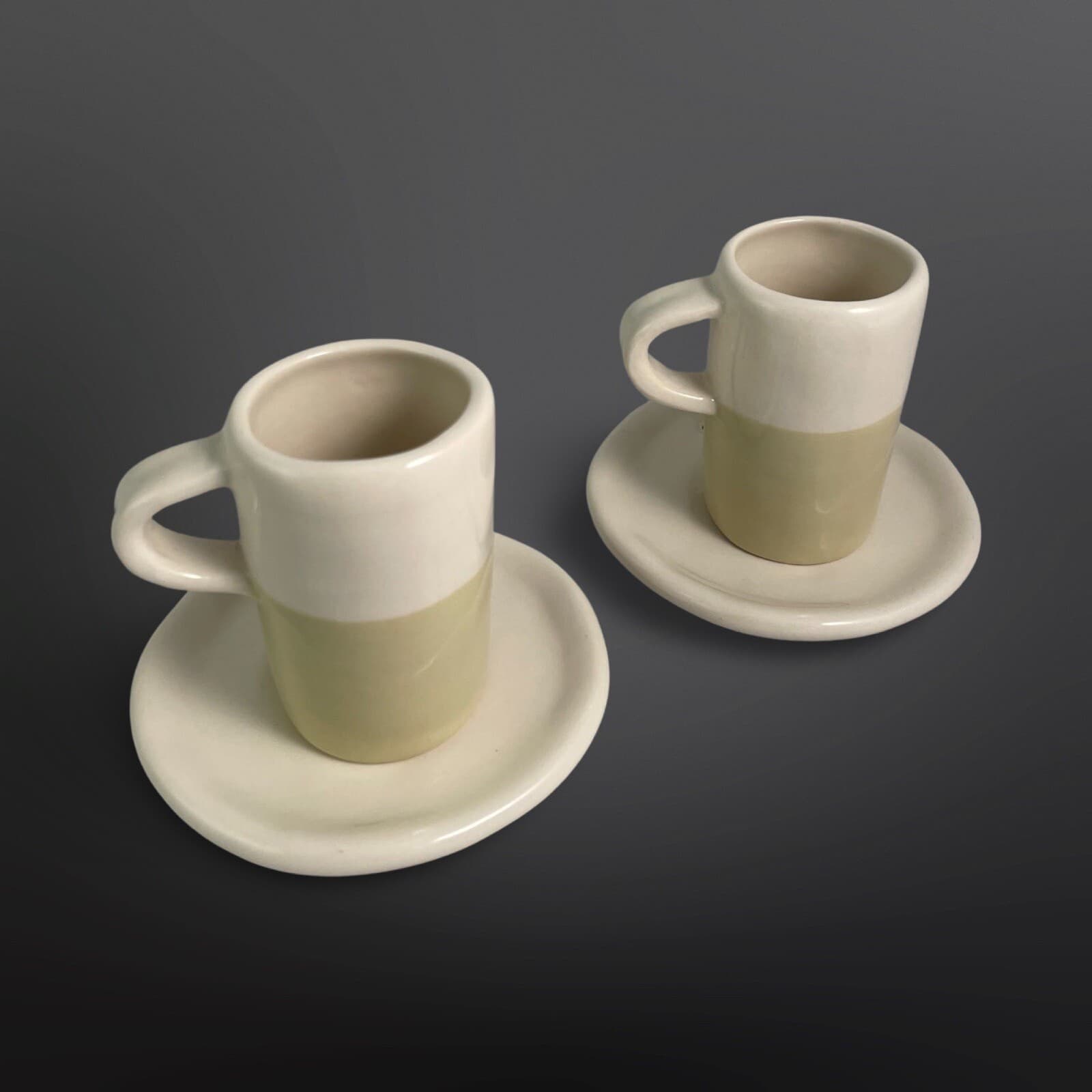 Set of 2 STARBUCKS 2009 Hand-painted Autumn Tree of Life Espresso Cups & Saucers - Thumbnail 3