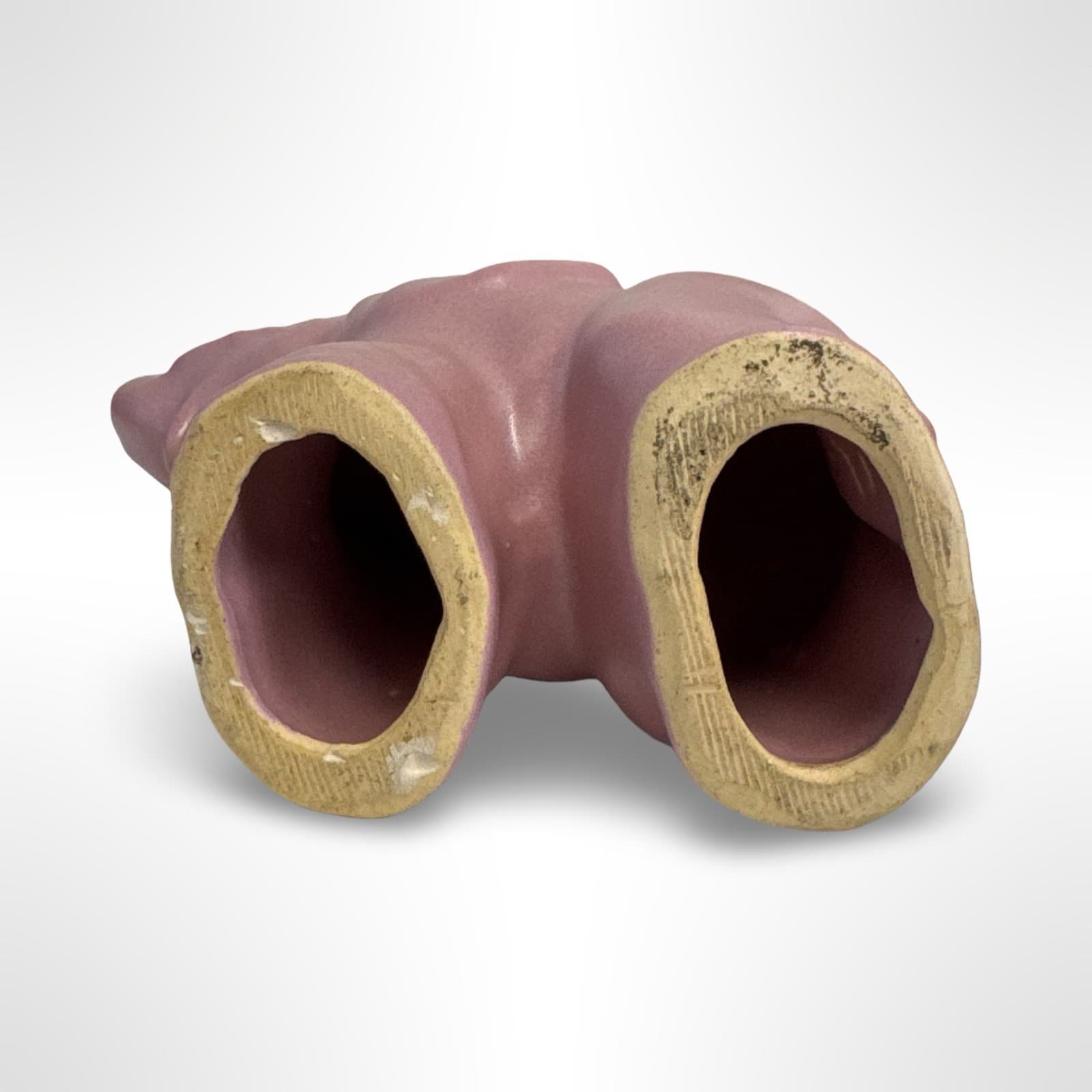 Vintage North Dakota Rosemeade Pottery Standing Elephant Figure Pink Glaze 1950s - Thumbnail 5