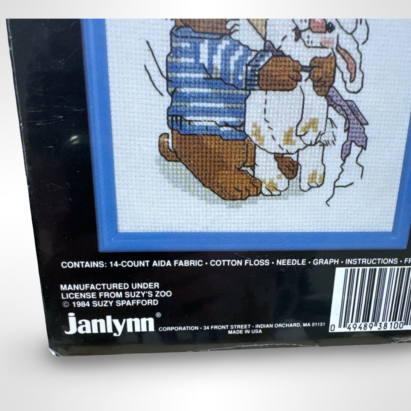 Janlynn Suzy's Zoo 100% Huggable Counted Cross Stitch Kit w/ Frame Vintage 1984 - Thumbnail 2