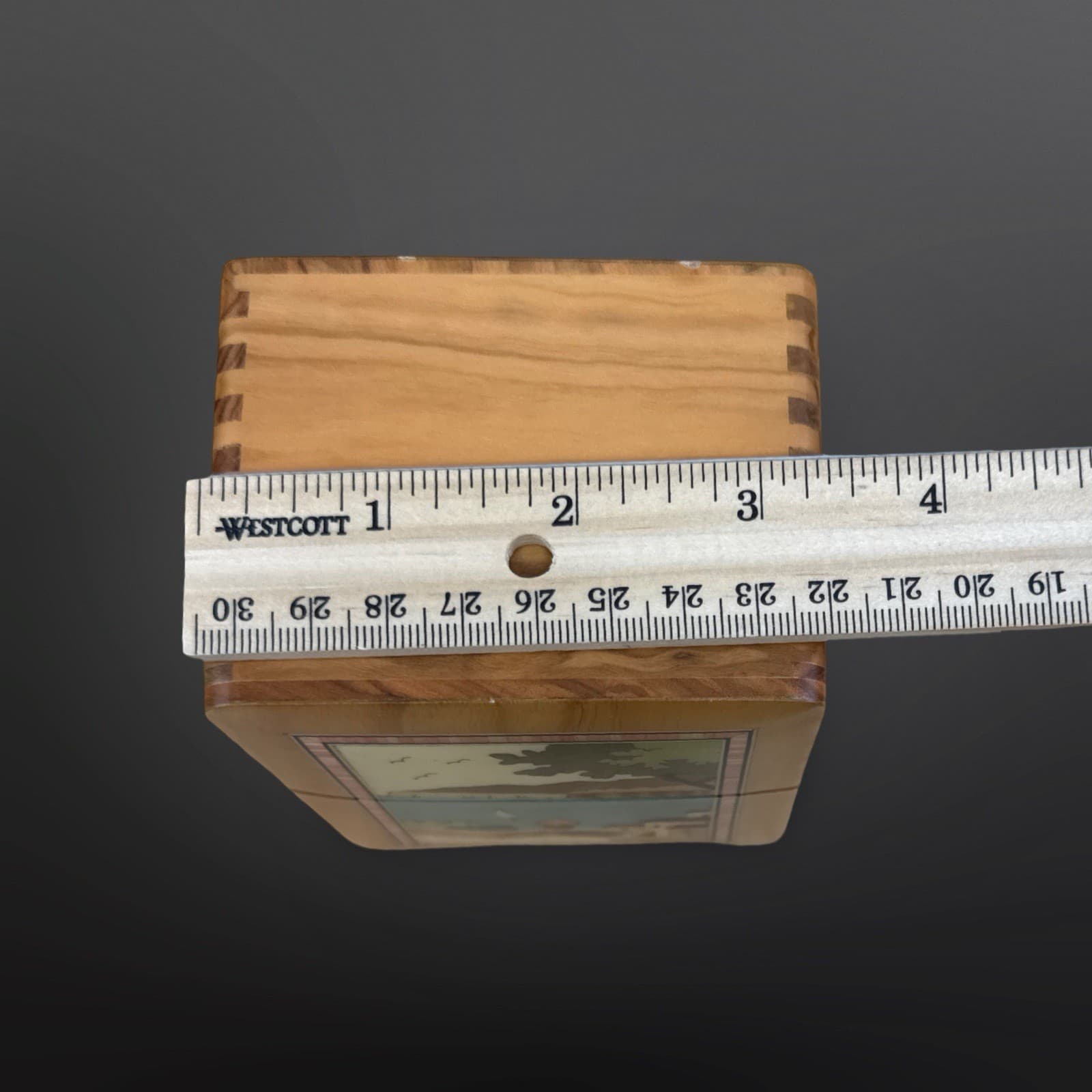 Vtg Landolfi Luigi Sorrento Italy Hand Made Wooden Marquetry Box Playing Cards - Thumbnail 10