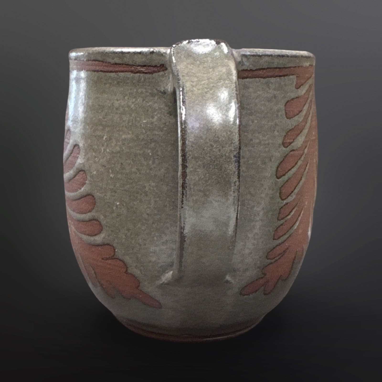 Vintage 1982 MARNI TURKEL Studio Pottery Small Pitcher Glaze Over Red Clay - Thumbnail 4