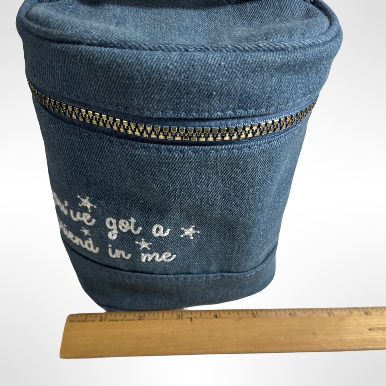 Disney Pixar Cosmetics Bag Ulta Beauty You’ve Got A Friend In Me Blue Denim - Thumbnail 7