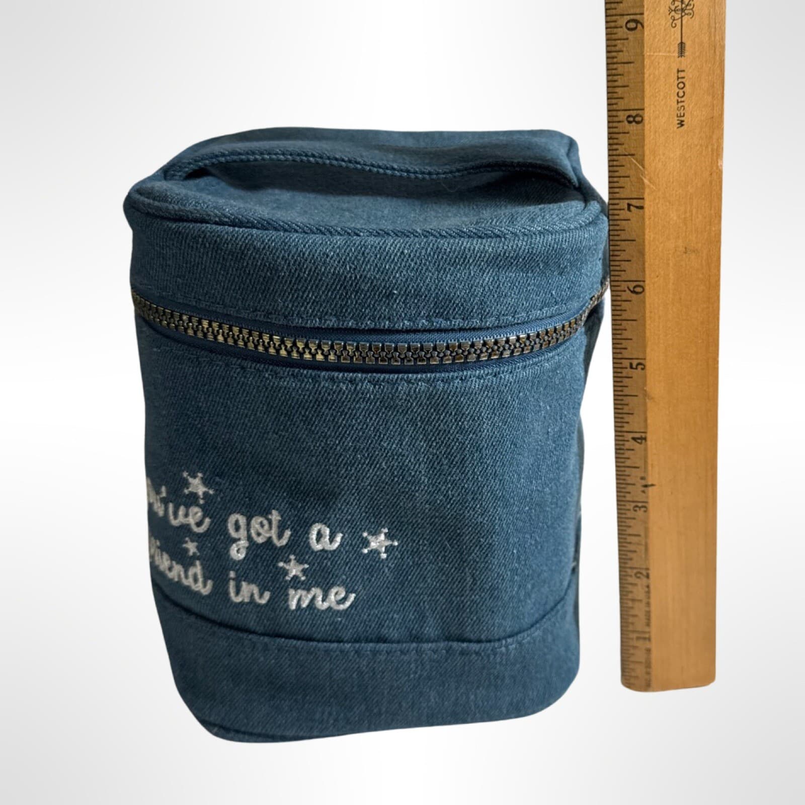 Disney Pixar Cosmetics Bag Ulta Beauty You’ve Got A Friend In Me Blue Denim - Thumbnail 6