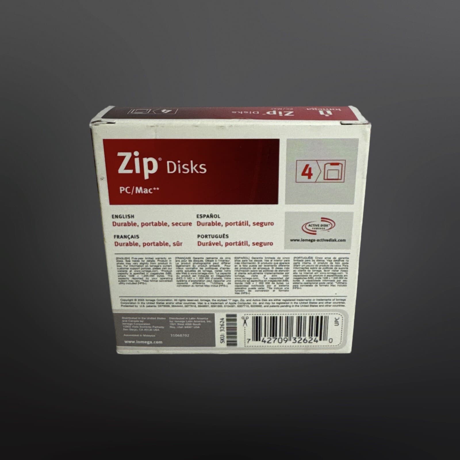 Iomega Zip Disks 250MB for PC MAC Pack Of 4 NOS - Thumbnail 2