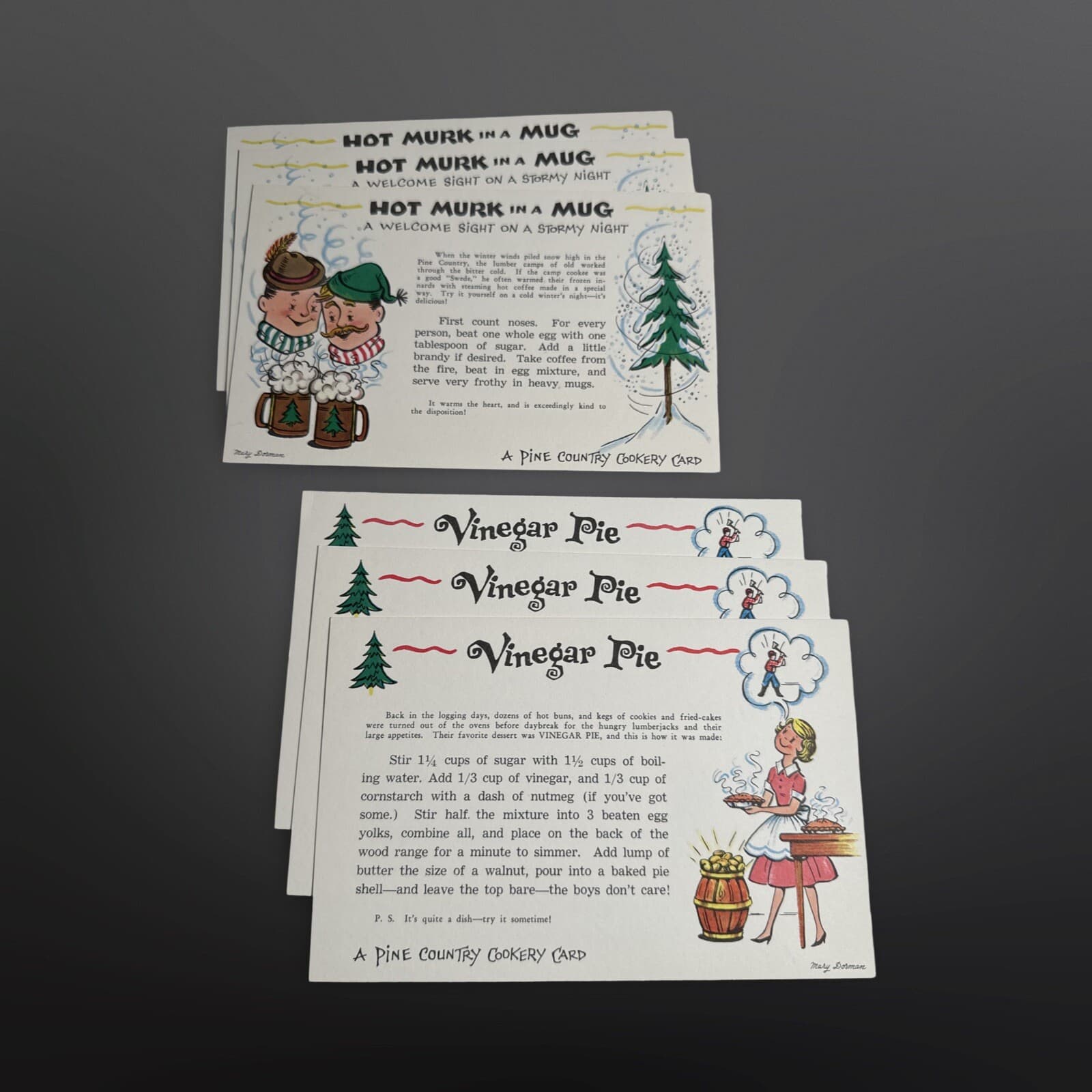 Vintage Western Postal-Note Cookery Cards Mary Dorman Silly Recipe Postcards - Thumbnail 5