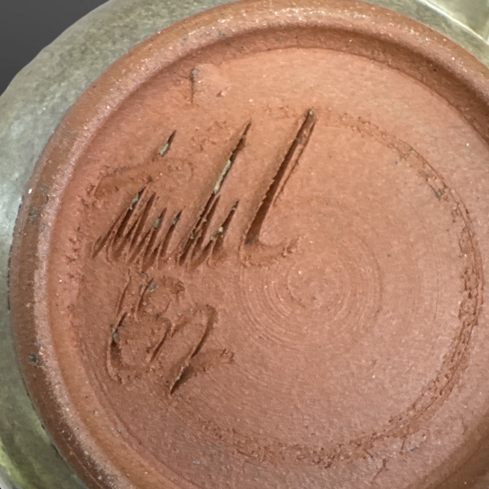 Vintage 1982 MARNI TURKEL Studio Pottery Small Pitcher Glaze Over Red Clay - Thumbnail 7