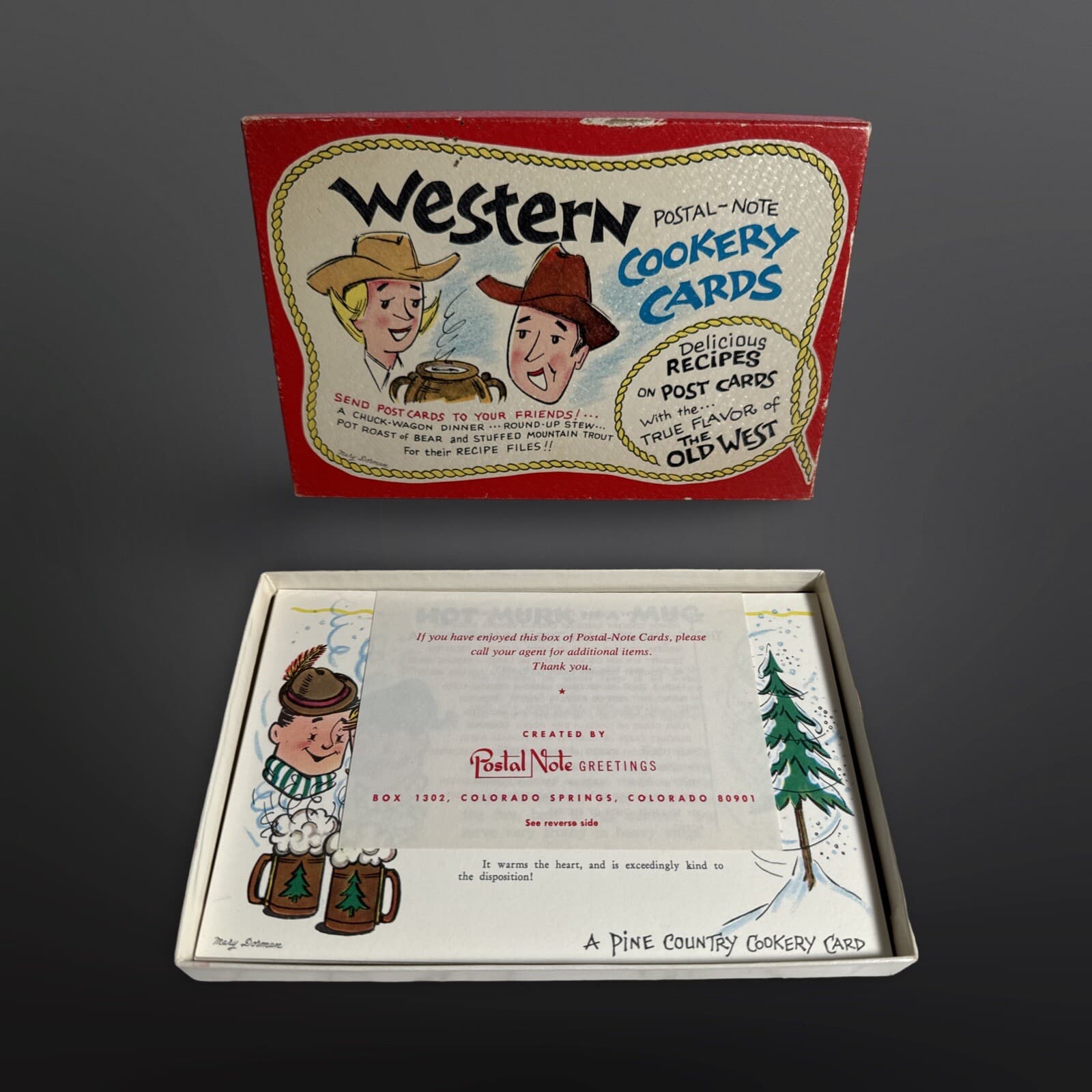 Vintage Western Postal-Note Cookery Cards Mary Dorman Silly Recipe Postcards - Thumbnail 2