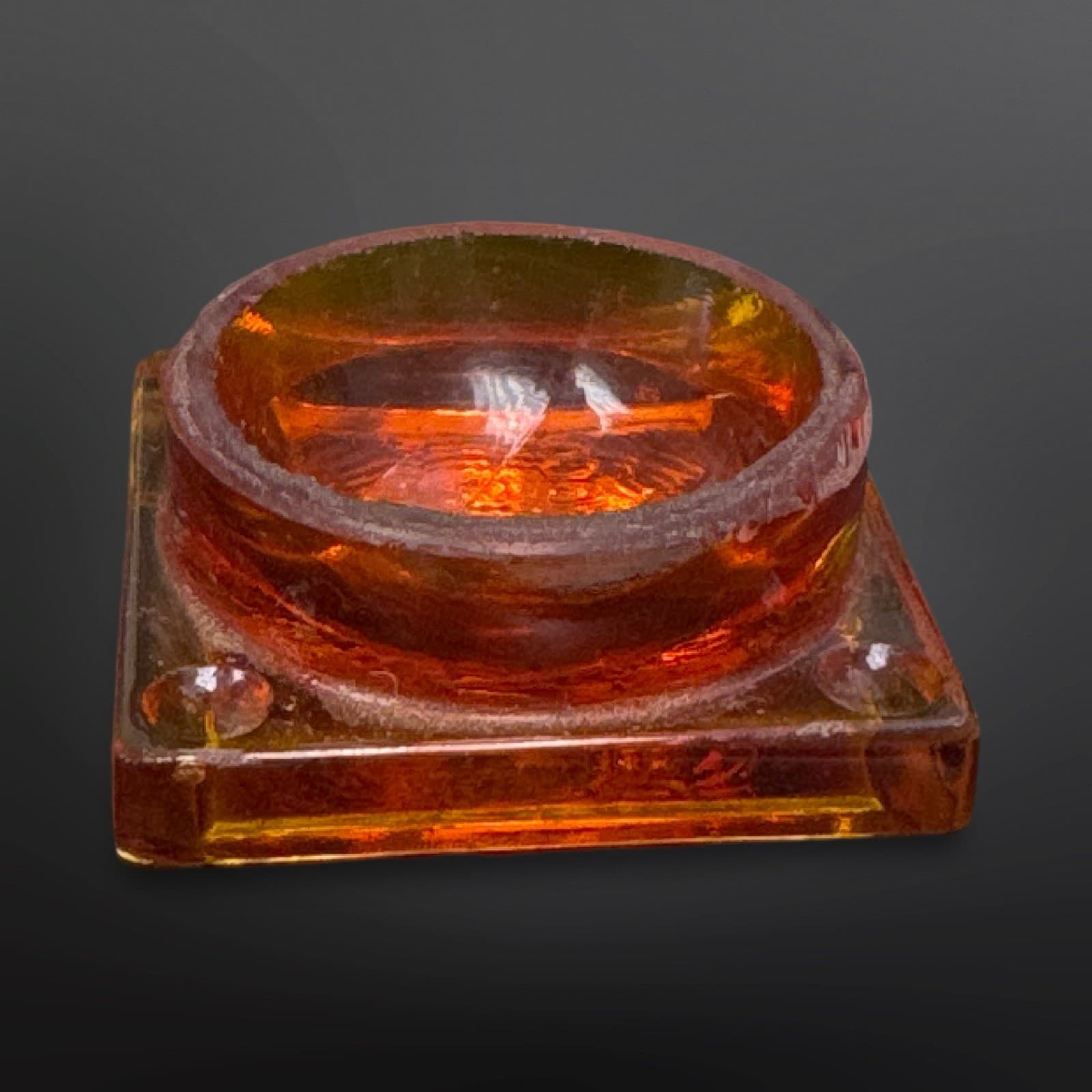 Vintage Amberina Cadmium Glass Young Dental Co Dentist Tool UV Glows- Rare - Thumbnail 6