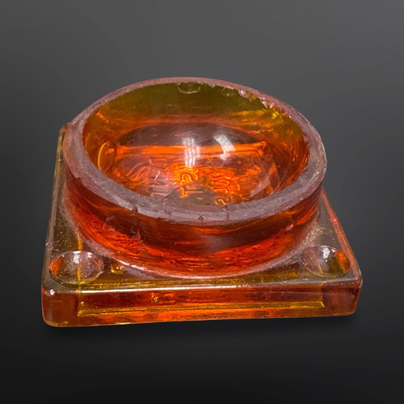 Vintage Amberina Cadmium Glass Young Dental Co Dentist Tool UV Glows- Rare - Thumbnail 4