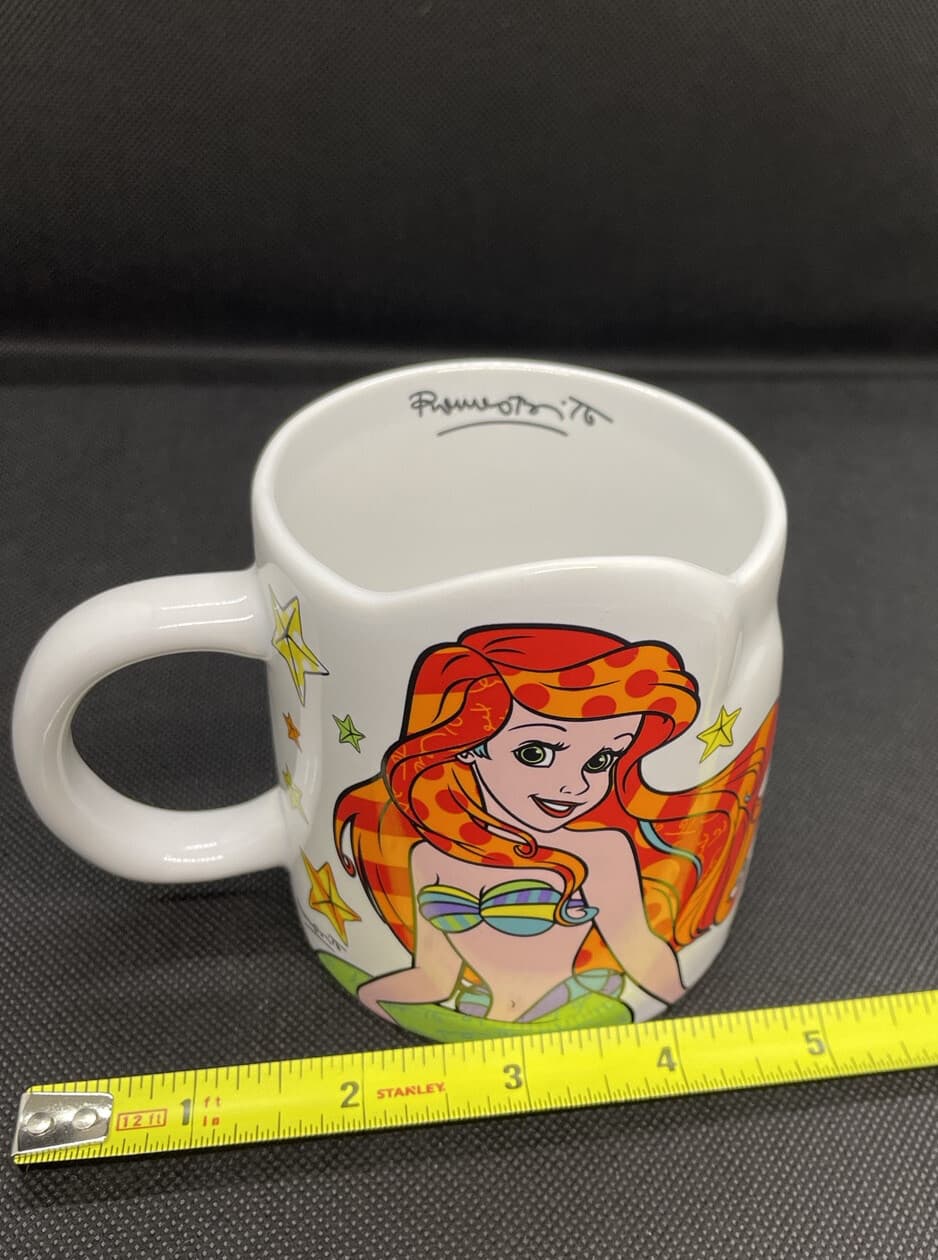 Disney Romero Britto Little Mermaid Mug Ariel Flounder Pop Art Disneyana - Thumbnail 8
