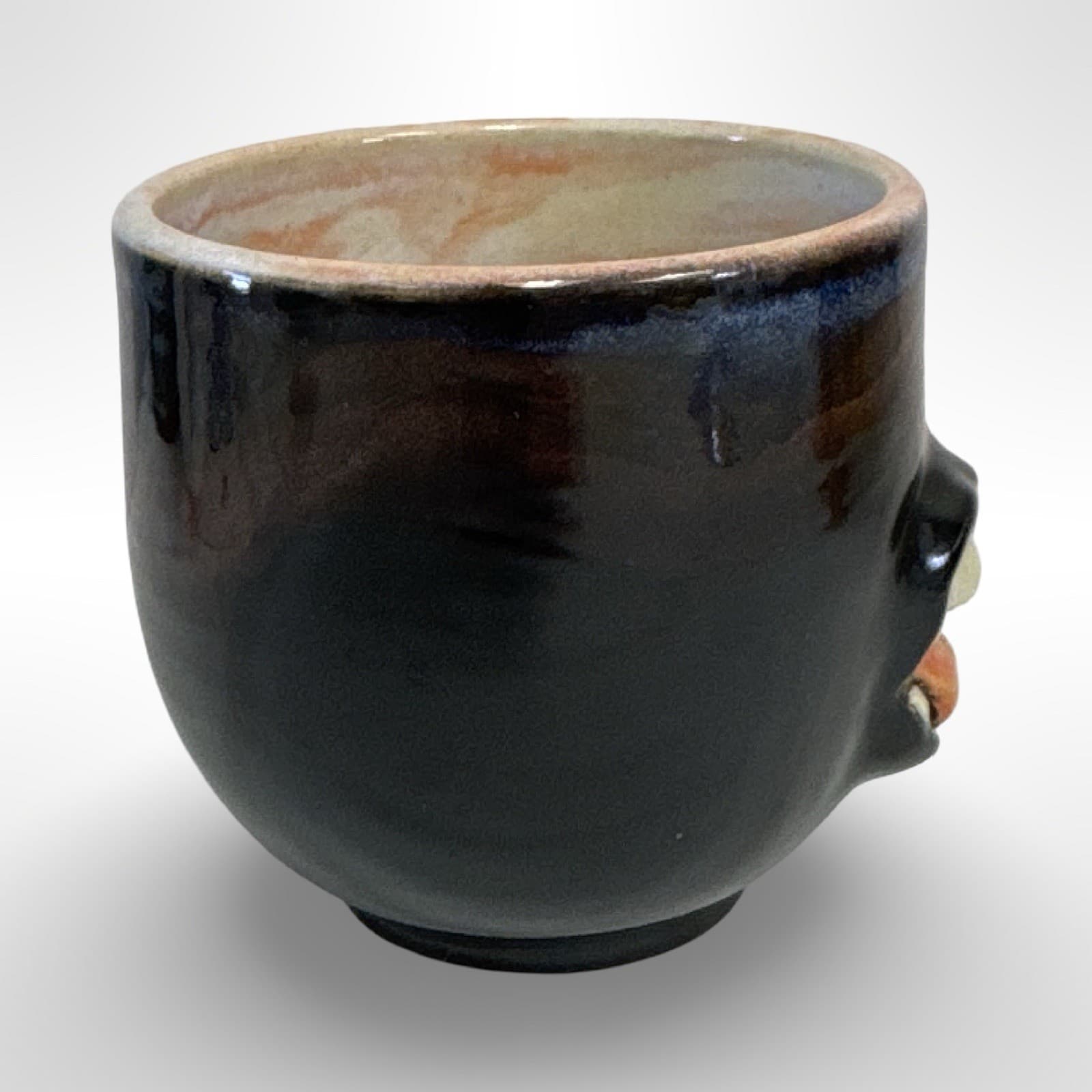 Katnap Studio Pottery Mouthy Mug Handmade Pottery Signed 2022 - Thumbnail 2