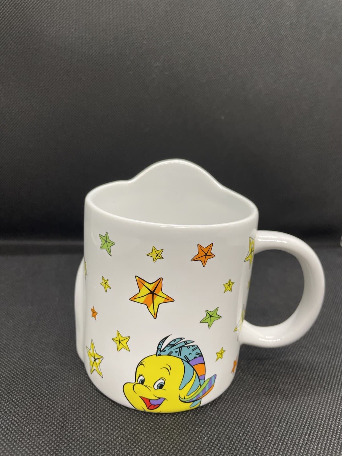 Disney Romero Britto Little Mermaid Mug Ariel Flounder Pop Art Disneyana - Thumbnail 3