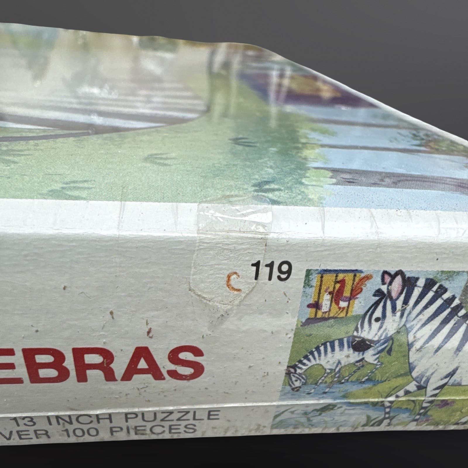 NEW Vintage Jaymar Oo-Zoo 100pc Zebras Interlocking Picture Puzzle SEALED - Thumbnail 6