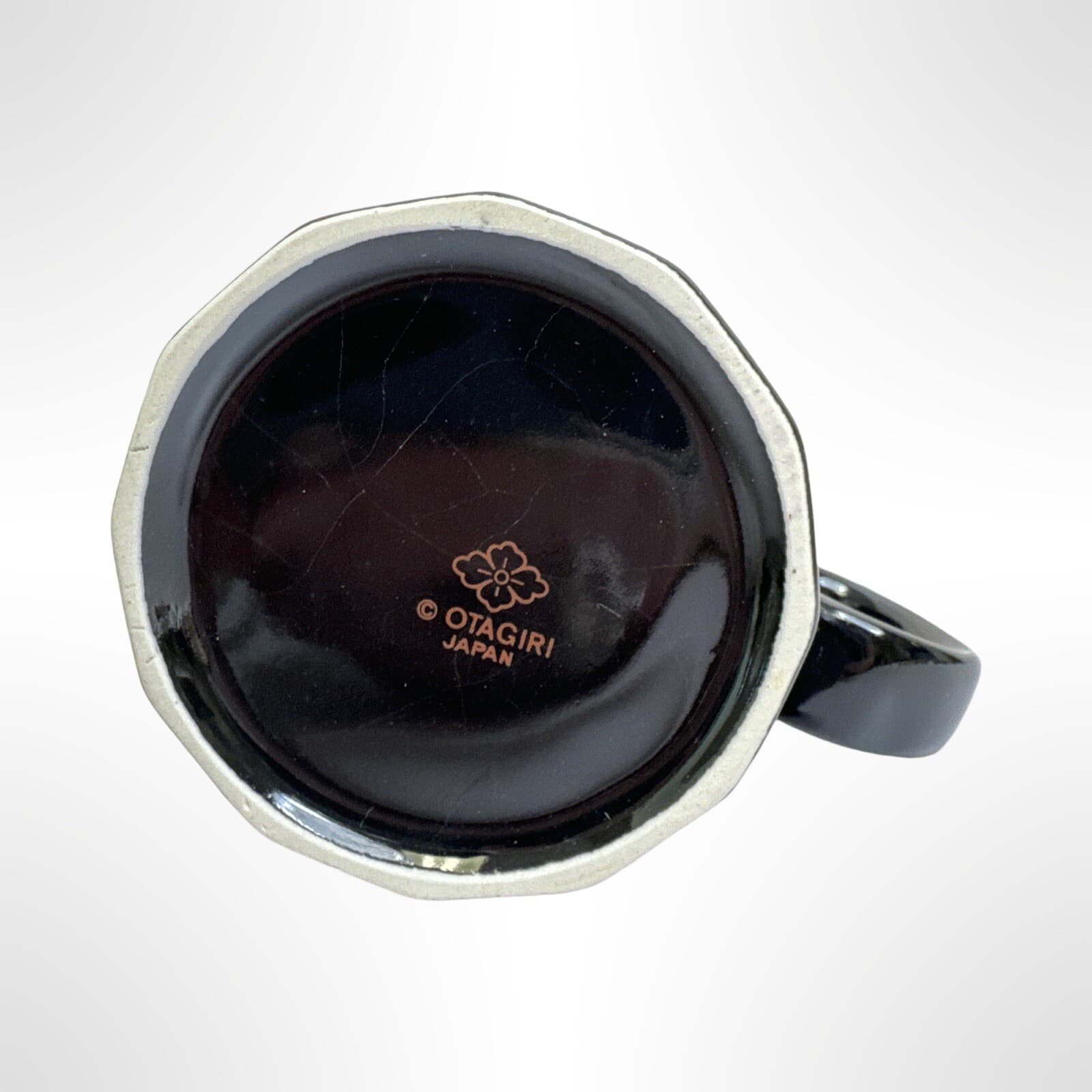Otagiri Seaside Ocean Life Coffee Mug Waves Cliffs Seagulls Rocks Black Vintage - Thumbnail 5