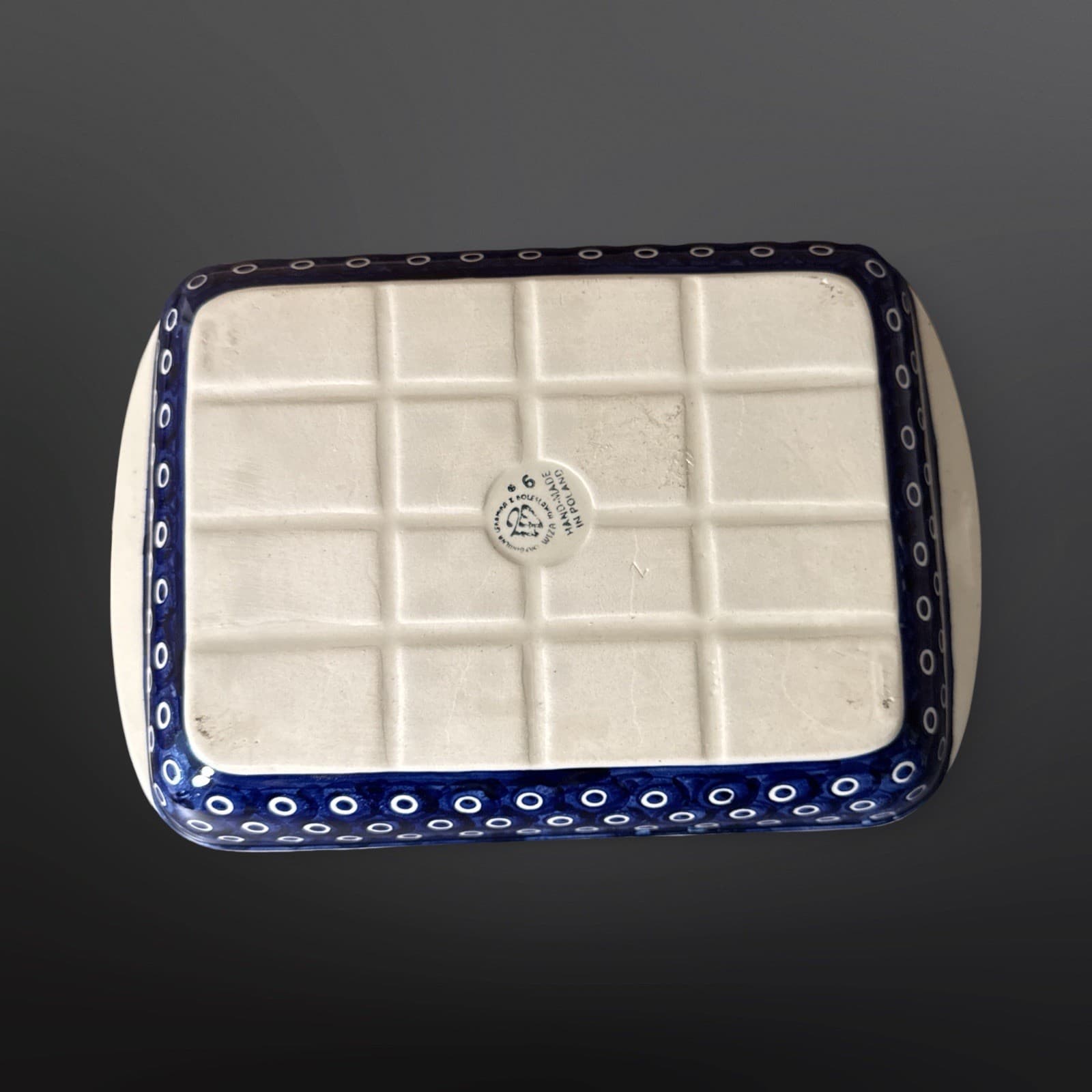 Apple Pattern Ceramika Wiza Polish Pottery Rectangular Casserole Baking Dish - Thumbnail 6