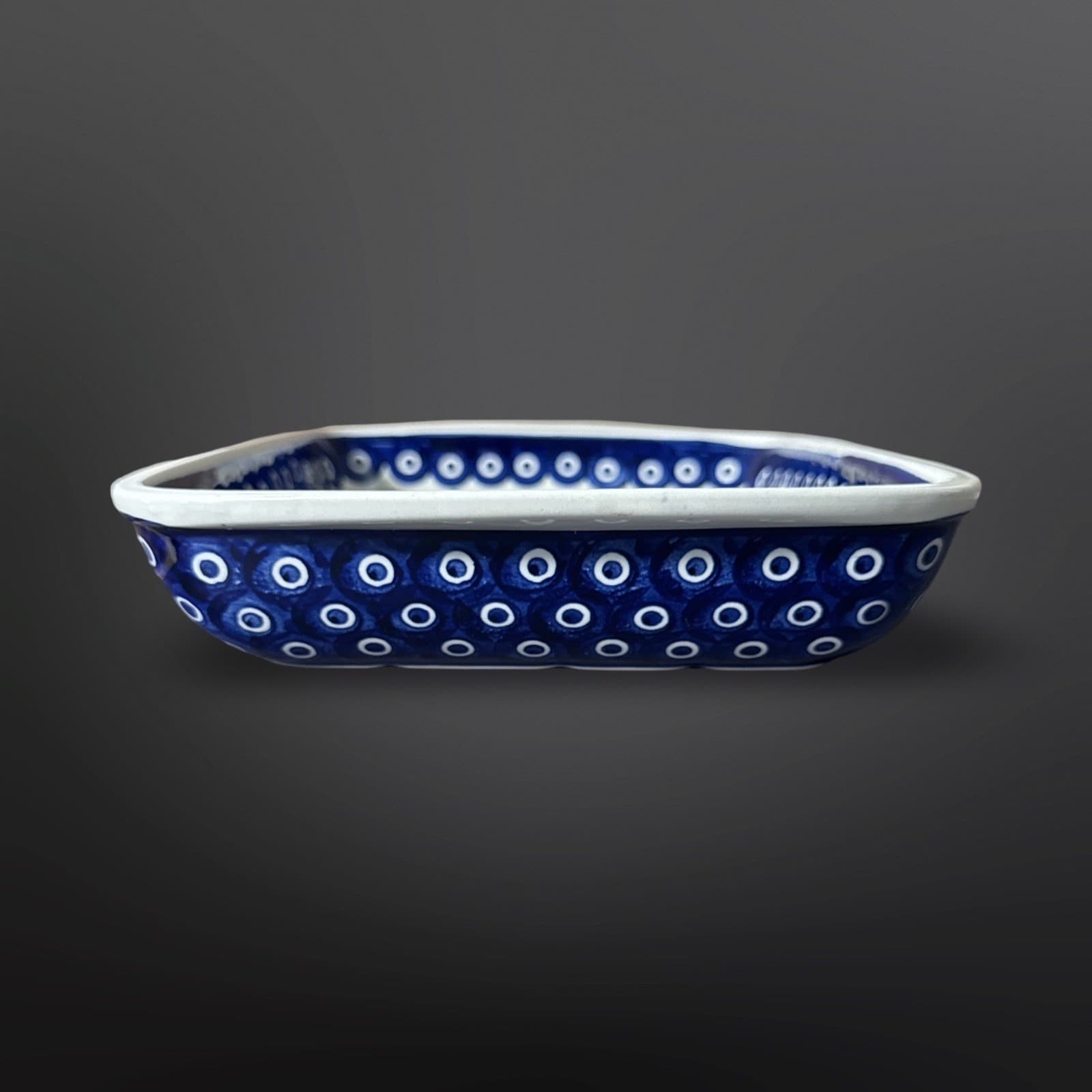 Apple Pattern Ceramika Wiza Polish Pottery Rectangular Casserole Baking Dish - Thumbnail 5