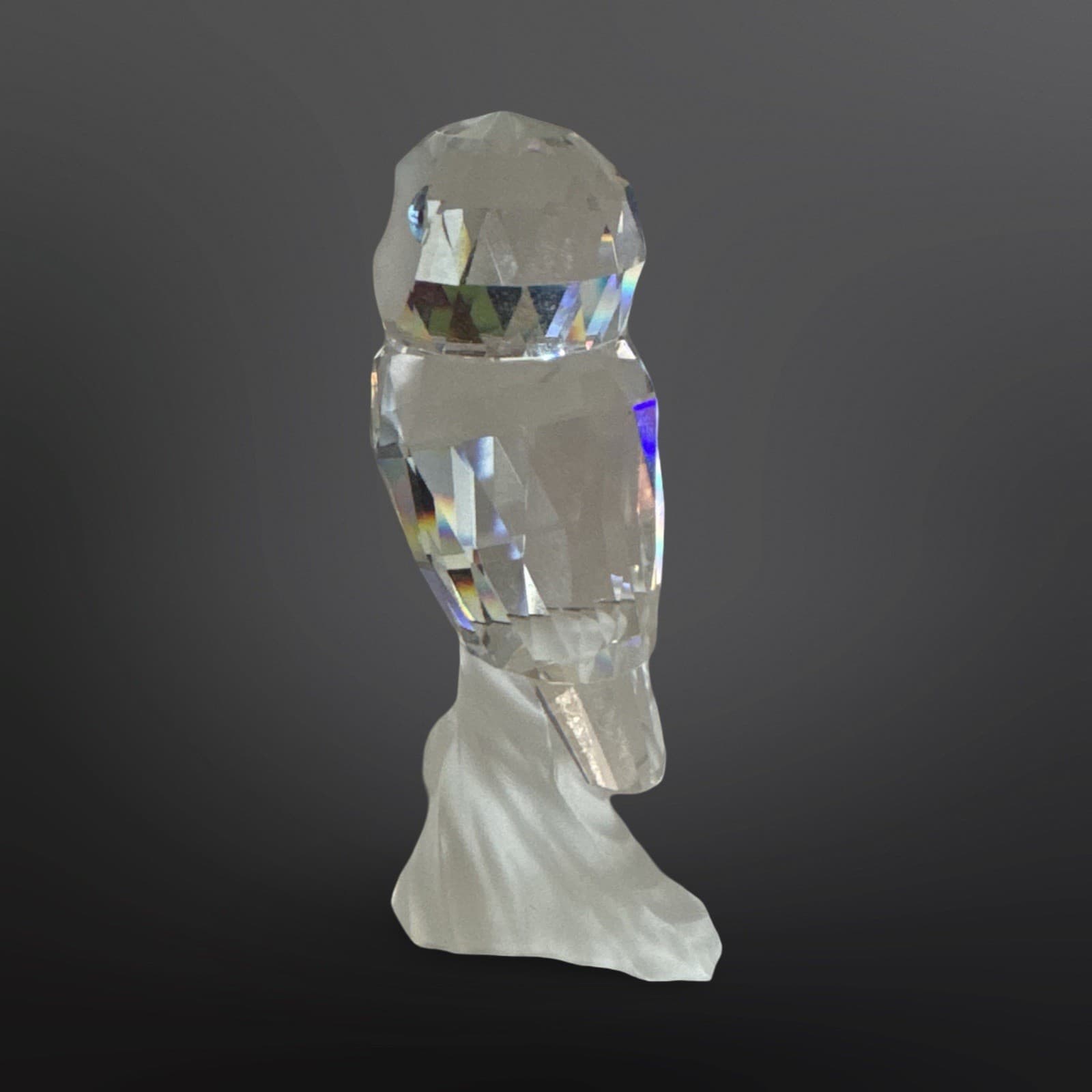 Swarovski Crystal Figurine Owl on Frosted Branch 119442 “Up In The Trees” - Thumbnail 4