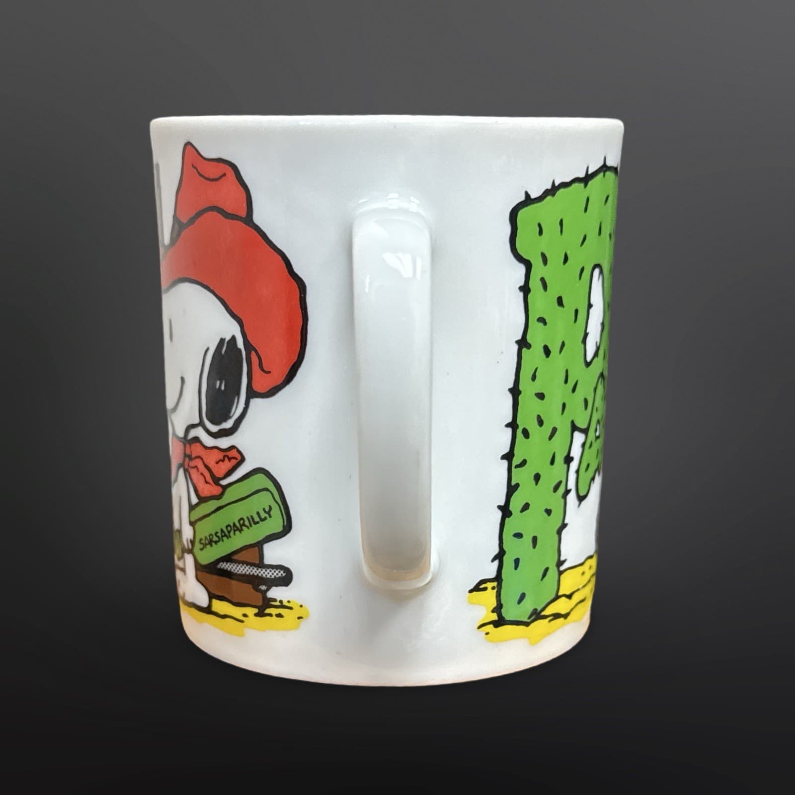 Vintage Peanuts Cowboy Snoopy Woodstock Coffee Cup Mug Pardners 1965 Western - Thumbnail 4