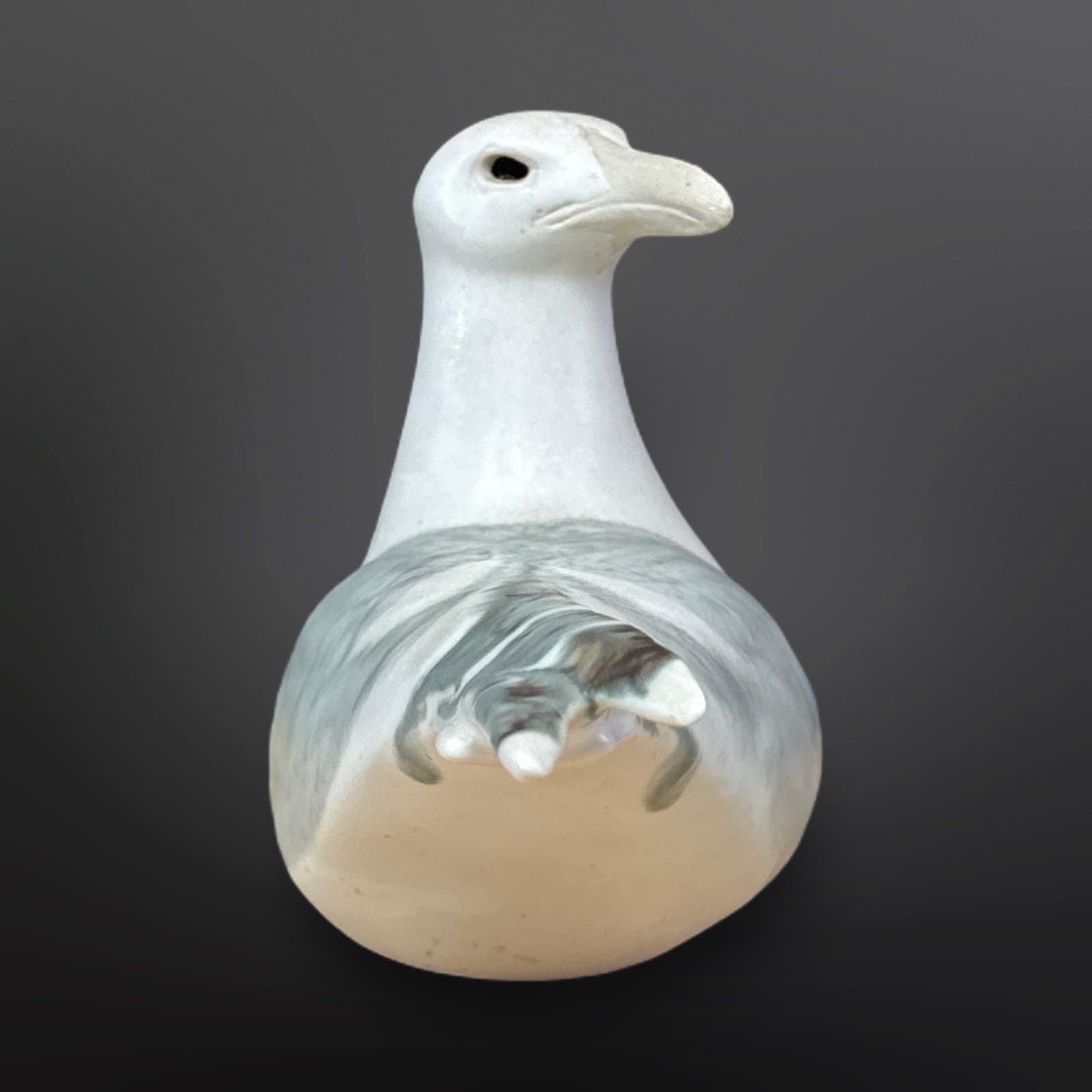 Vintage Anderson Design AD Studio Art Pottery Hand Painted Seagull Figurine 8" - Thumbnail 4