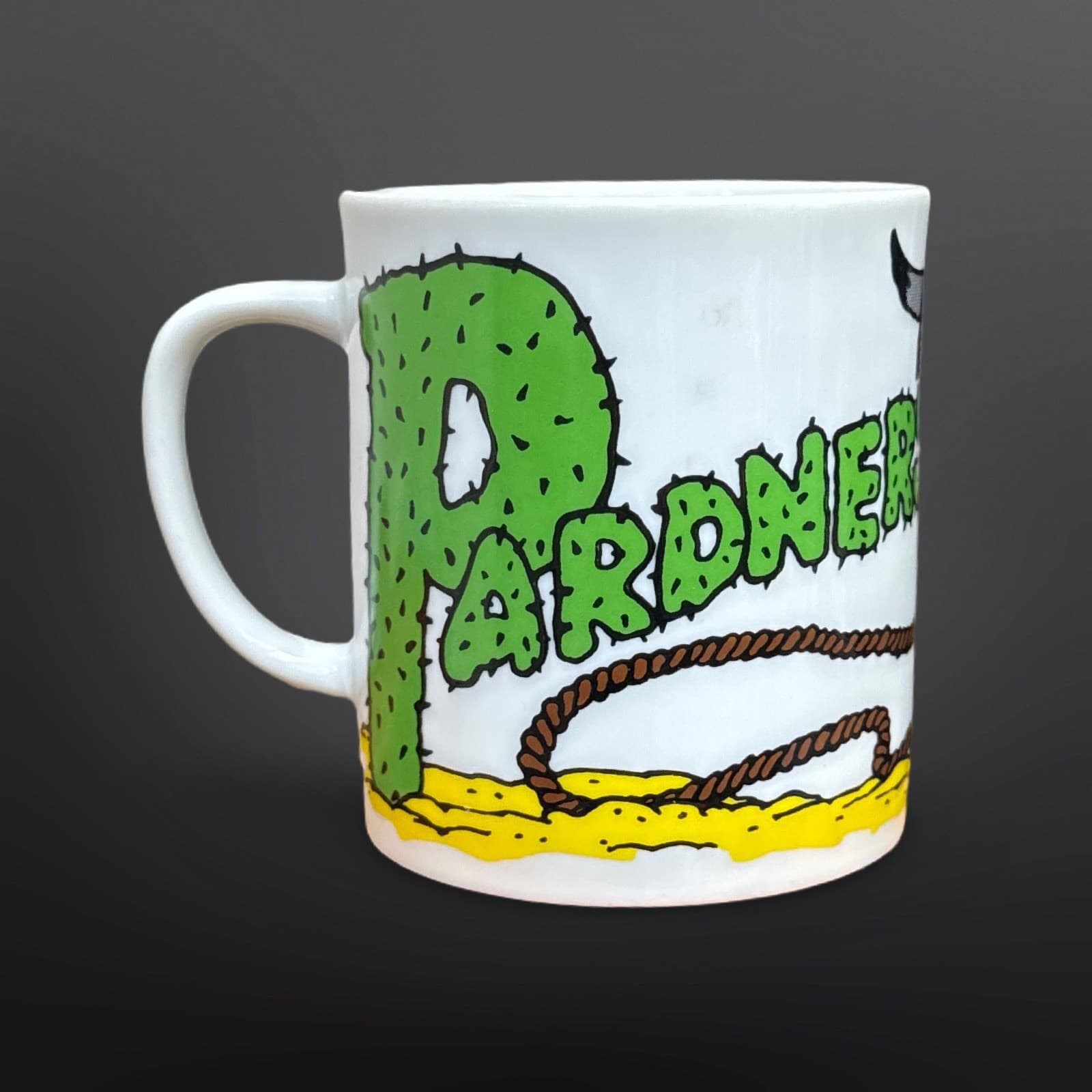 Vintage Peanuts Cowboy Snoopy Woodstock Coffee Cup Mug Pardners 1965 Western - Thumbnail 3