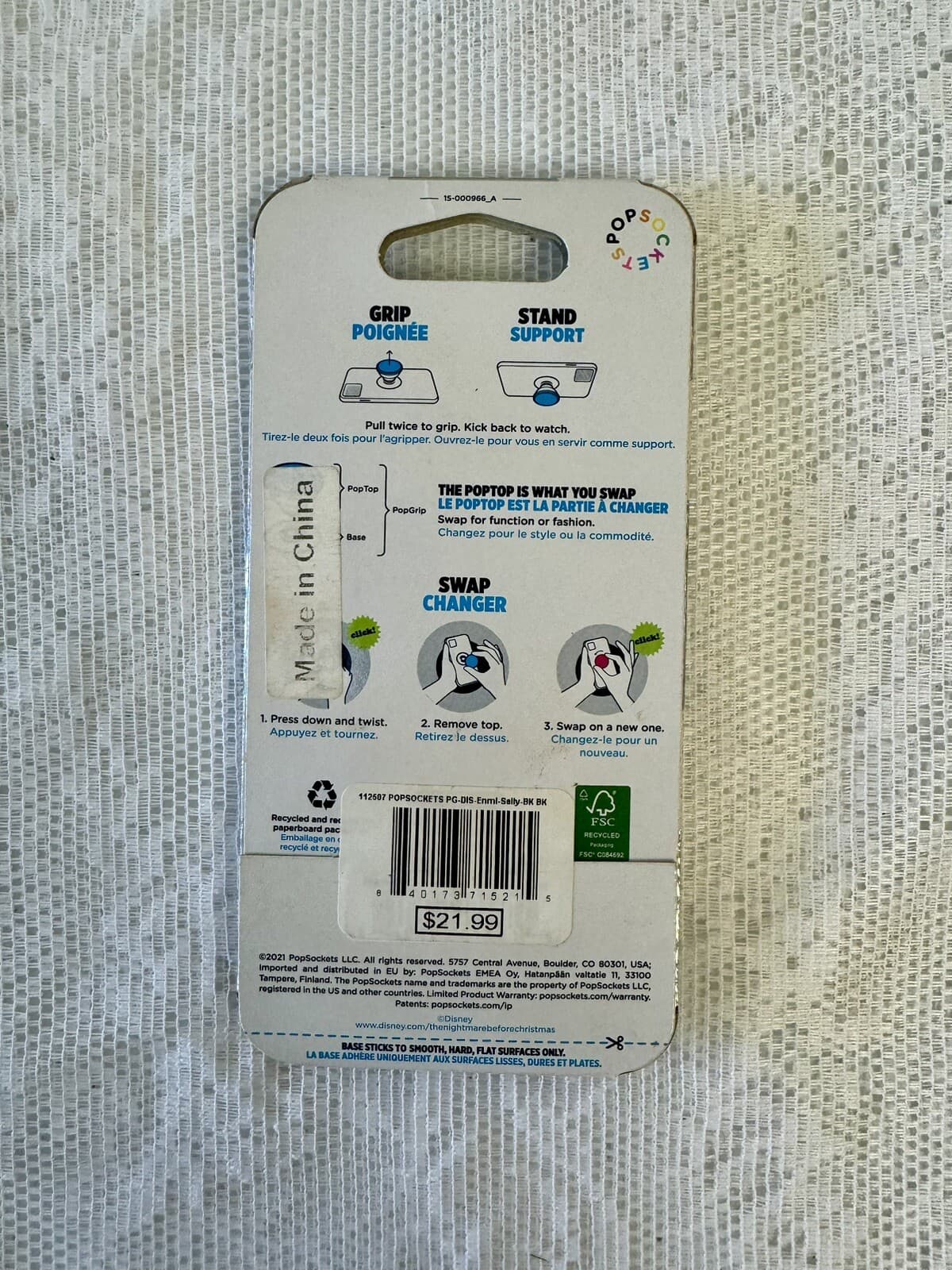 PopSockets Phone Grip Stand Enamel Sally POPGRIP Popsocket Swapable Top NEW - Thumbnail 2