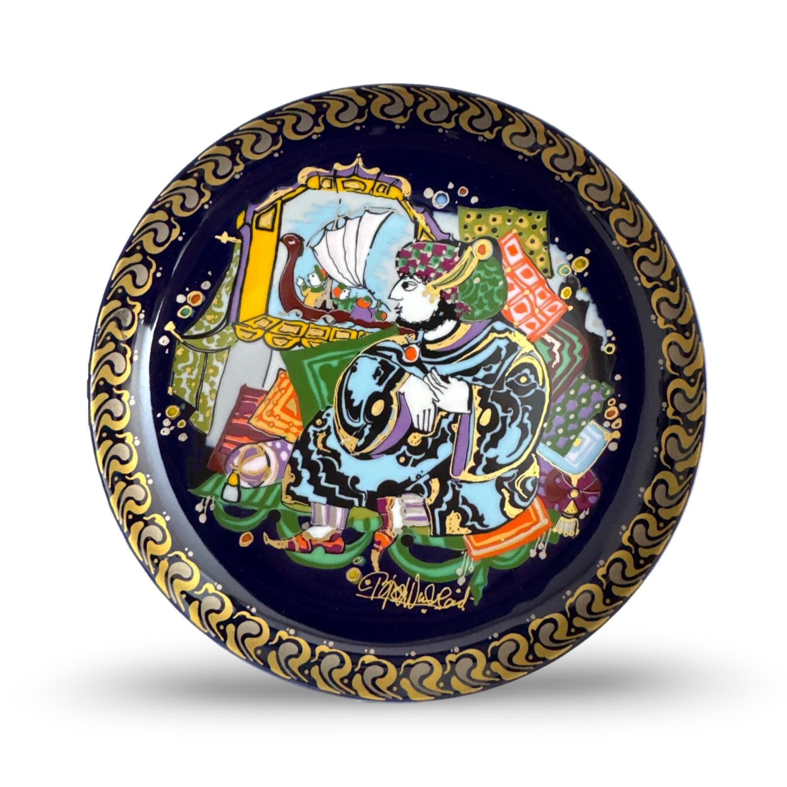 Rosenthal Bjorn Wiinblad Sinbad The Sailor Plate #4 SINDBAD Seefahrer in Baghdad - Thumbnail 3