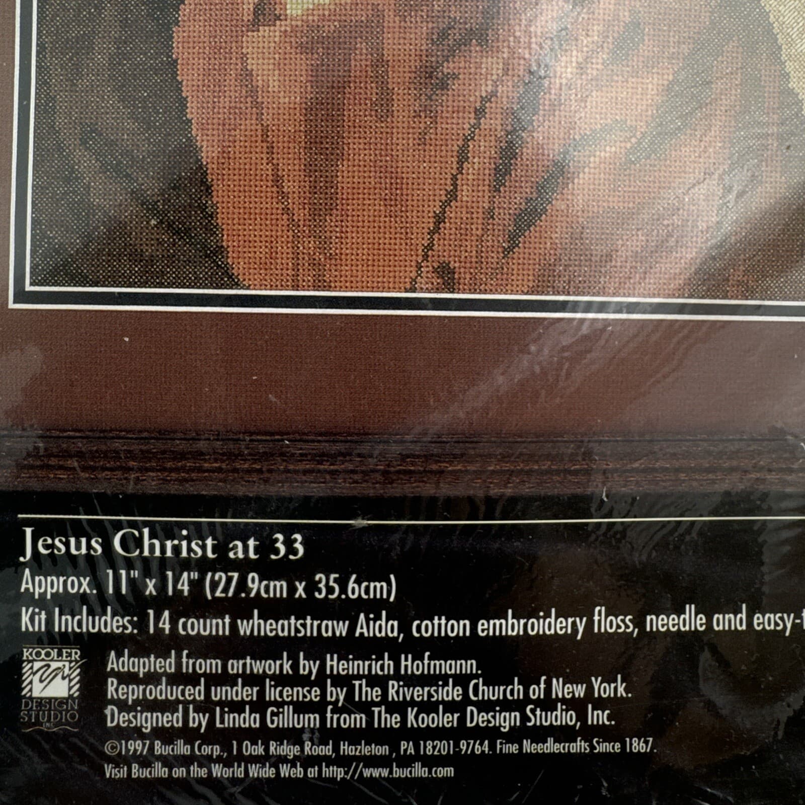 1997 BUCILLA Counted Cross Stitch Kit "Jesus Christ at 33" #41644 NEW SEALED - Thumbnail 3