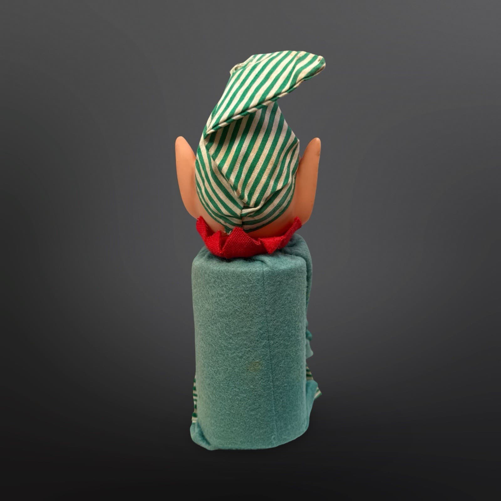 Vintage Knee Hugger Noisemaker Elf Shelf Sitter With Chime Bell Body Large HTF - Thumbnail 3