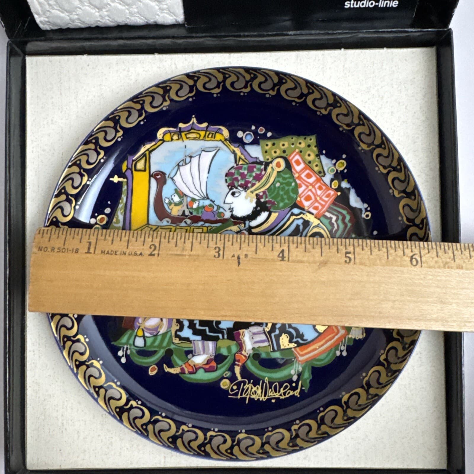 Rosenthal Bjorn Wiinblad Sinbad The Sailor Plate #4 SINDBAD Seefahrer in Baghdad - Thumbnail 5
