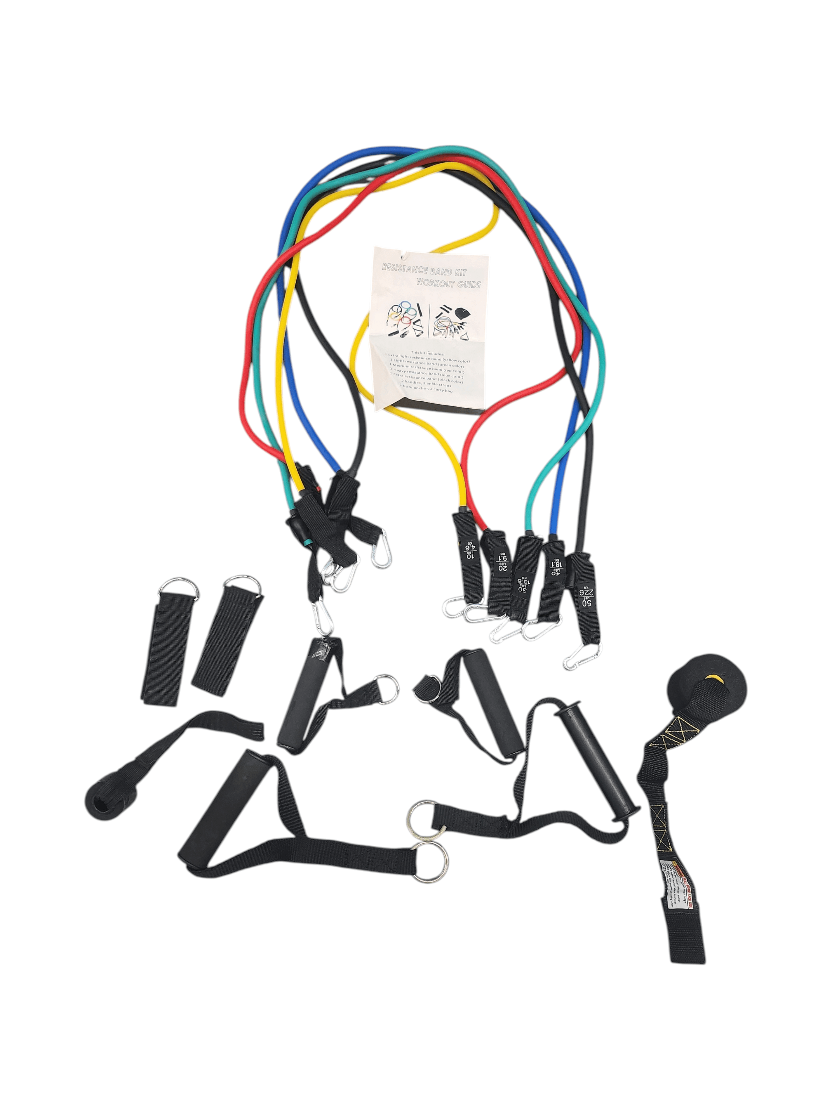Resistance Band Set with Handles and Attachments