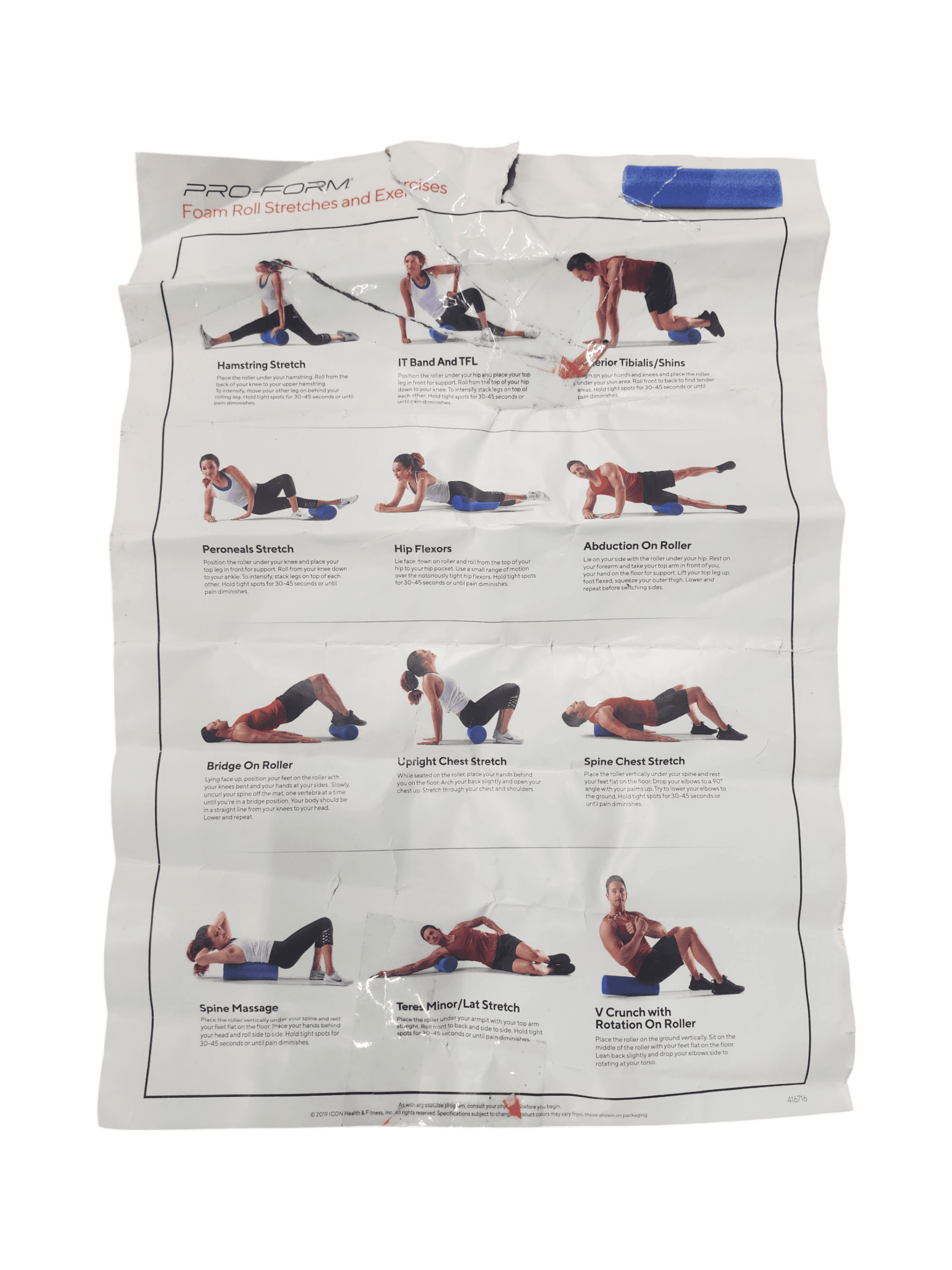 Pro-Form Foam Roller 18" for Muscle Tightness Relief - Thumbnail 4
