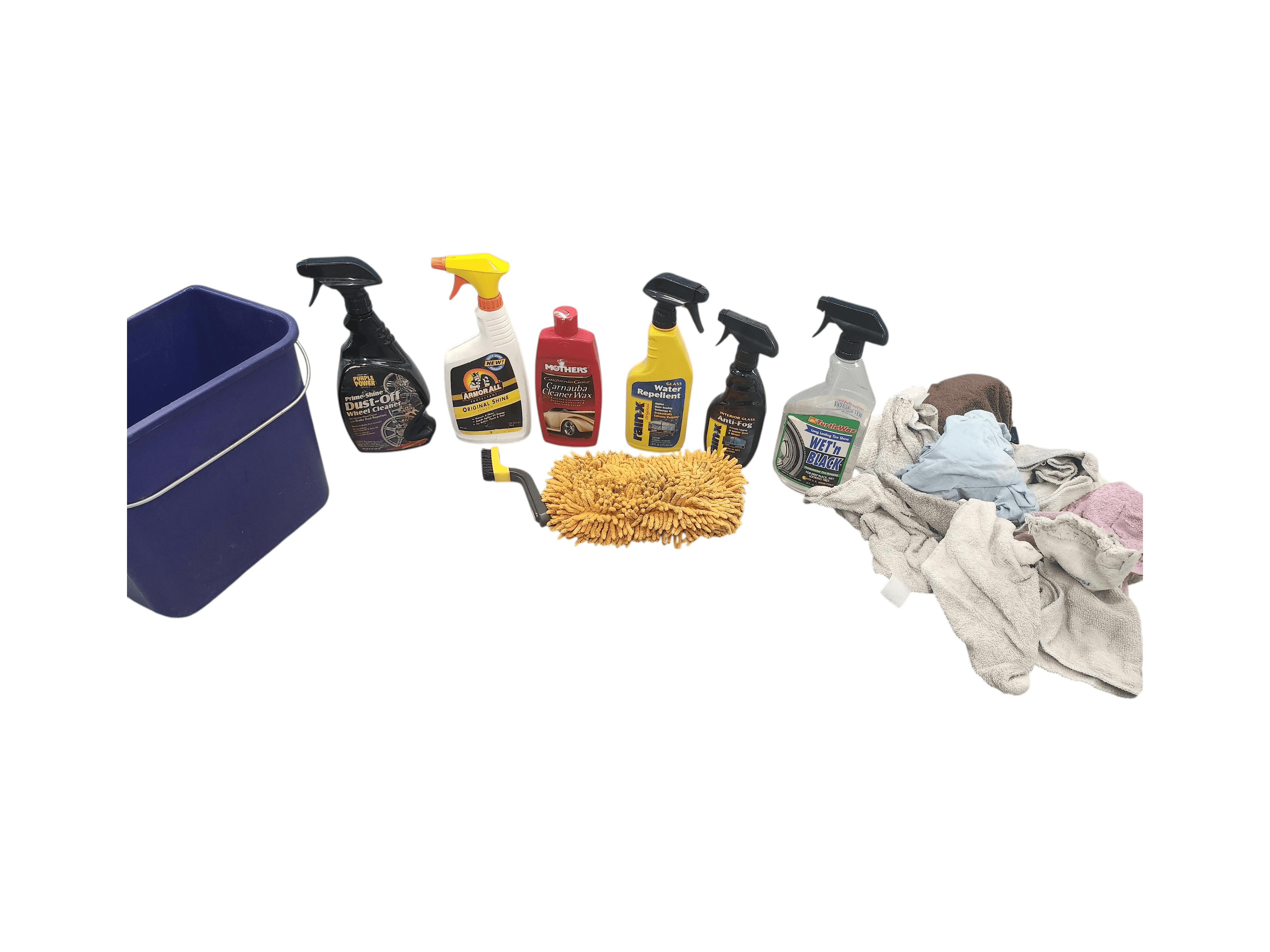 Car Cleaning Kit with Mothers, Armor All, and Rain-X Products - Thumbnail 2