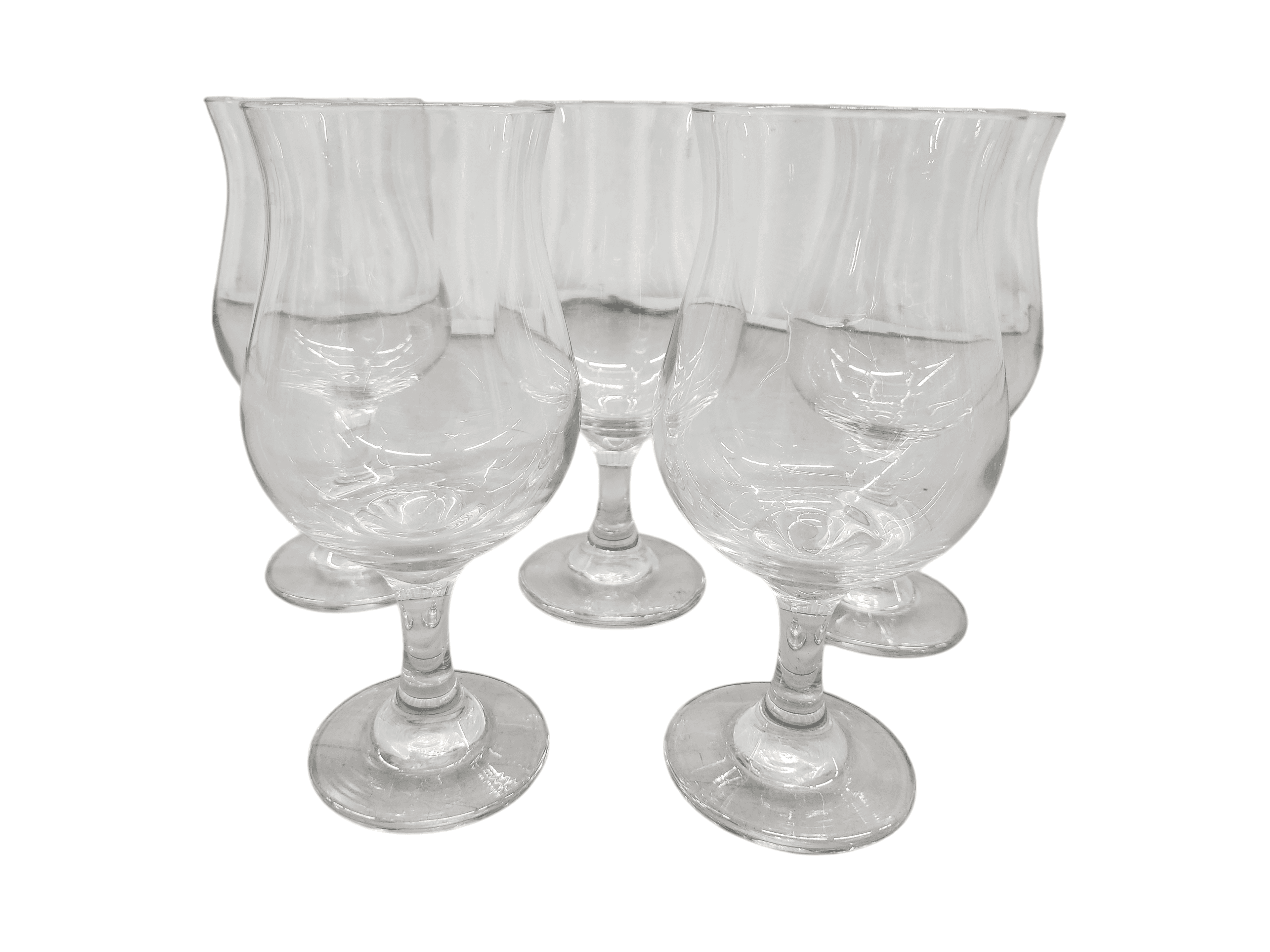 Set of 5 Clear Glass Hurricane Daiquiri Glasses - Thumbnail 3