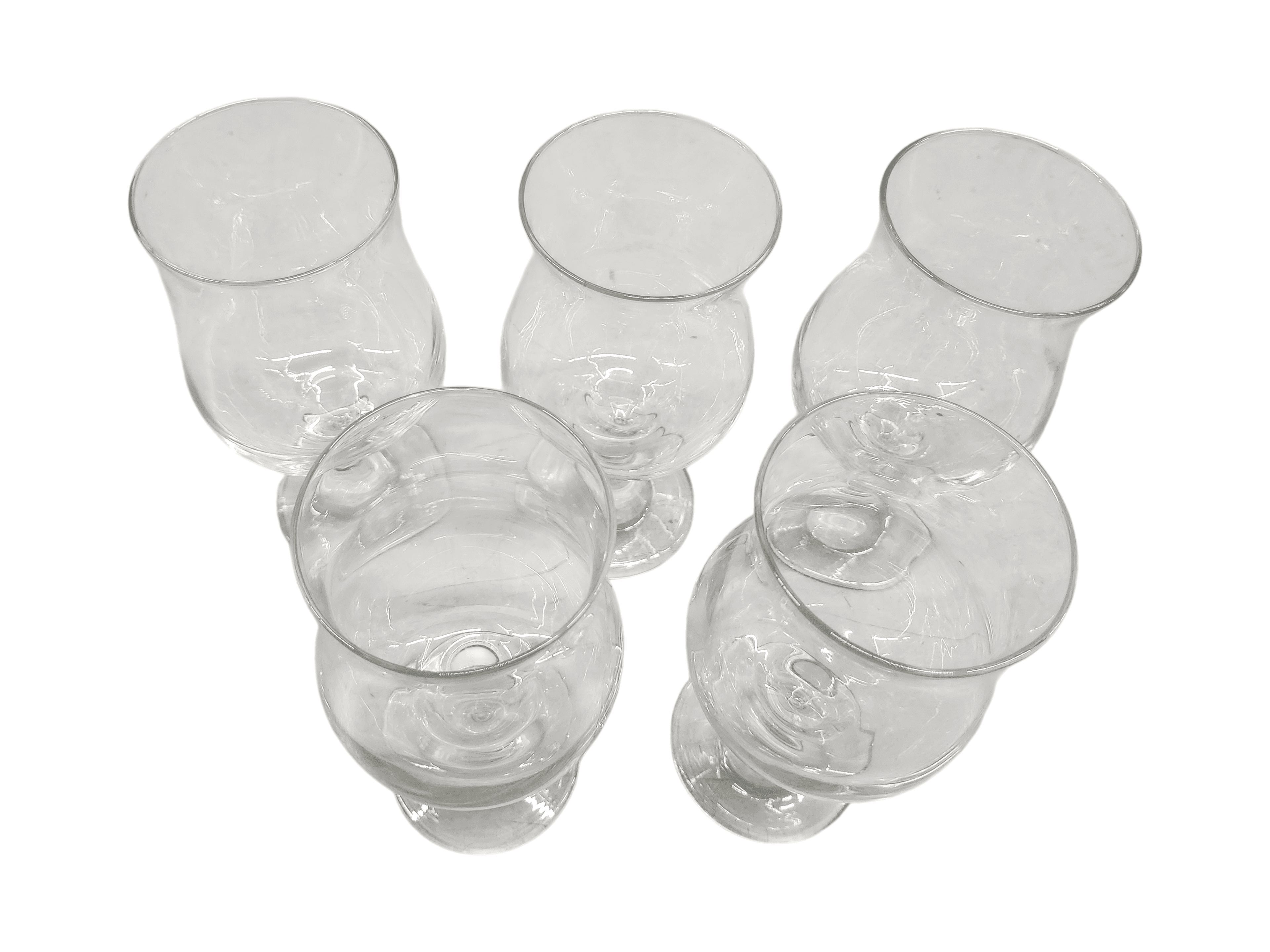 Set of 5 Clear Glass Hurricane Daiquiri Glasses - Thumbnail 2