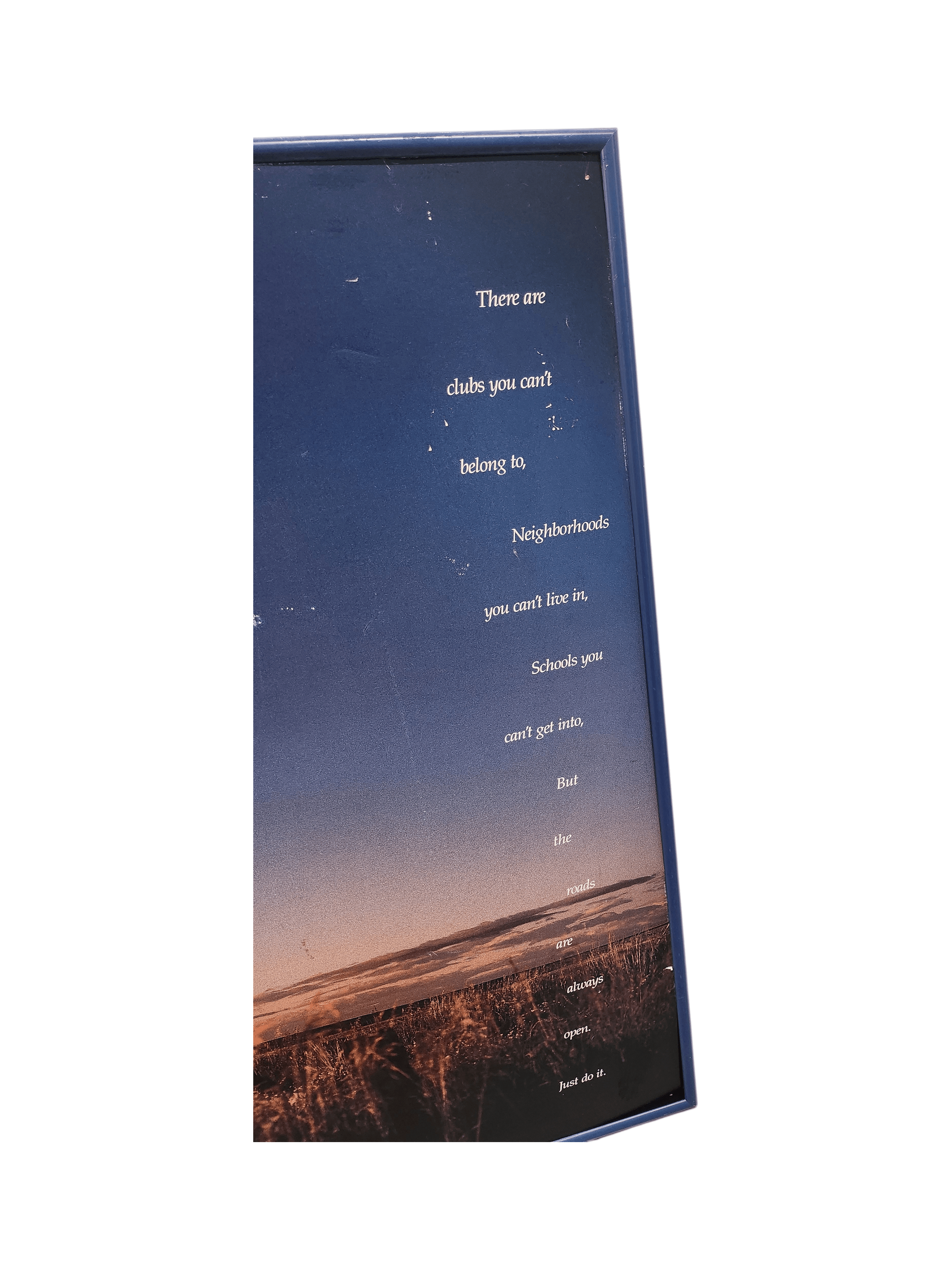 Vintage 90s Nike Air "The roads are always open, just do it." Framed Running Poster - Thumbnail 3